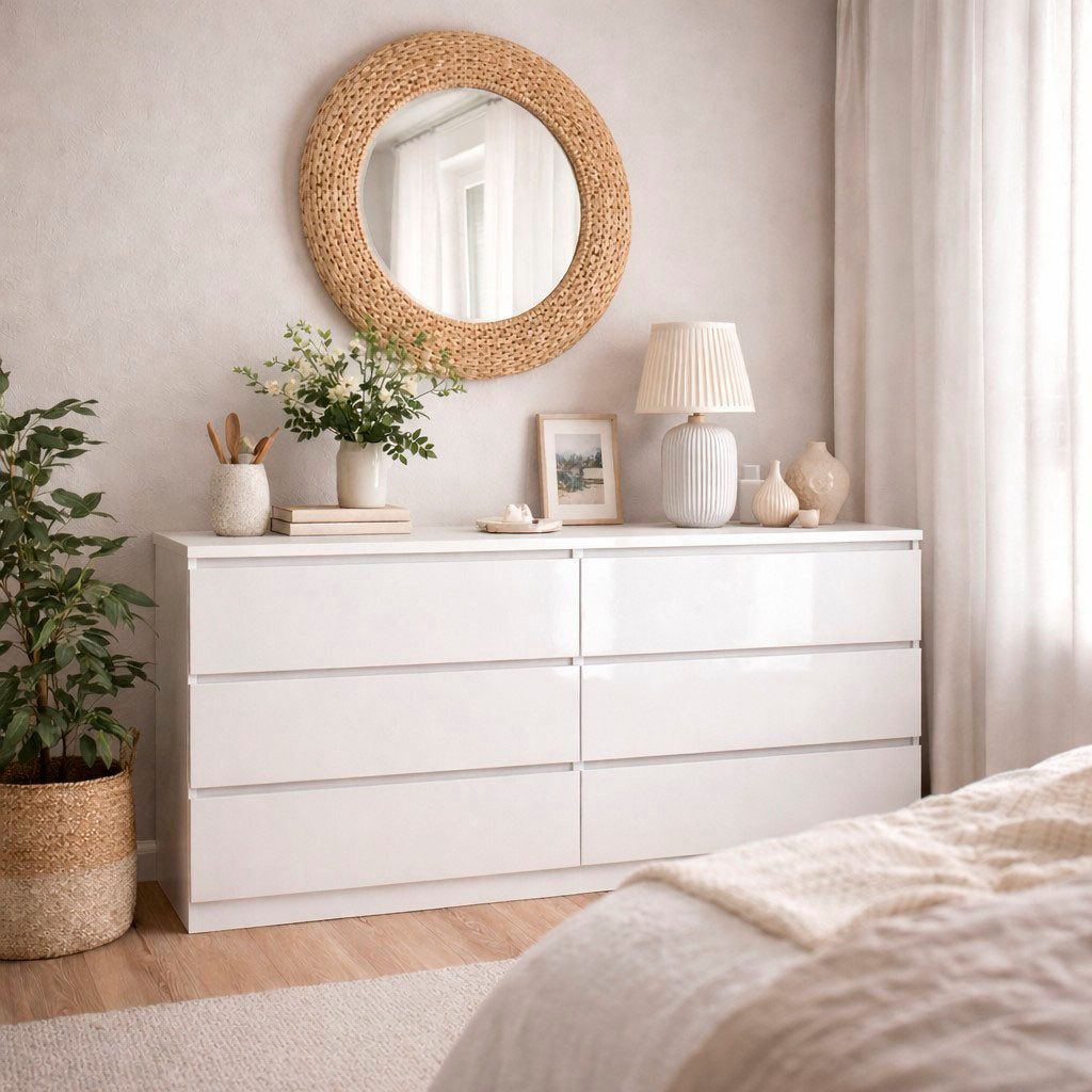 Home affaire Kommode Naia, 6 Schubladen im skandinavischen Design, Breite 158 cm, Viel Stauraum mit griffloser Front, in mehreren Farben