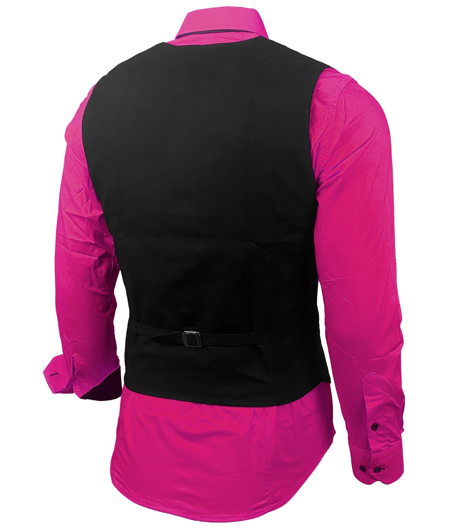 Baxboy Langarmhemd Baxboy Hemd/Weste/Krawatte Set Business Herrenanzug-Set HWKR B-101