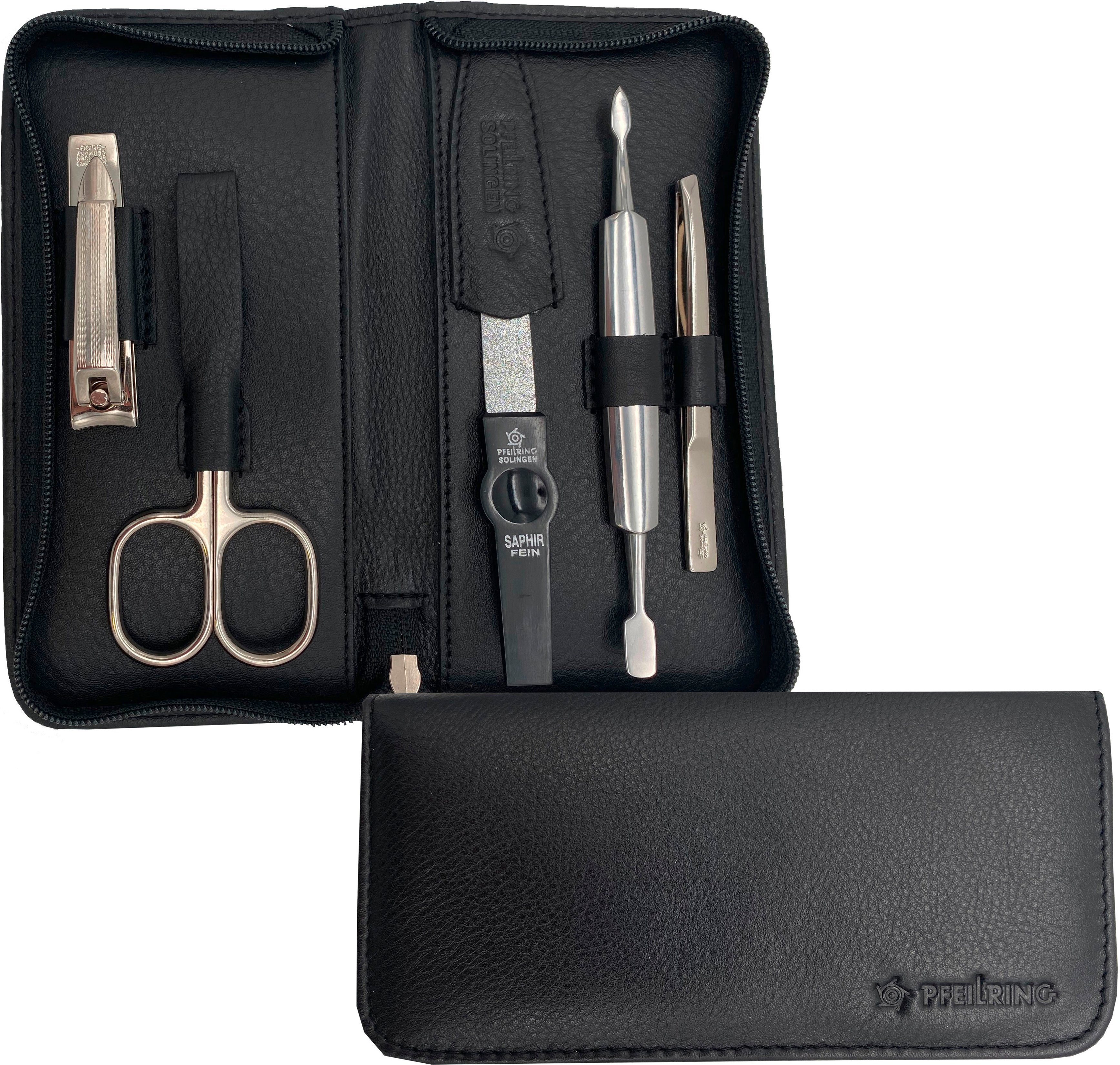 PFEILRING Maniküre-Etui, 5 tlg., Nappaleder