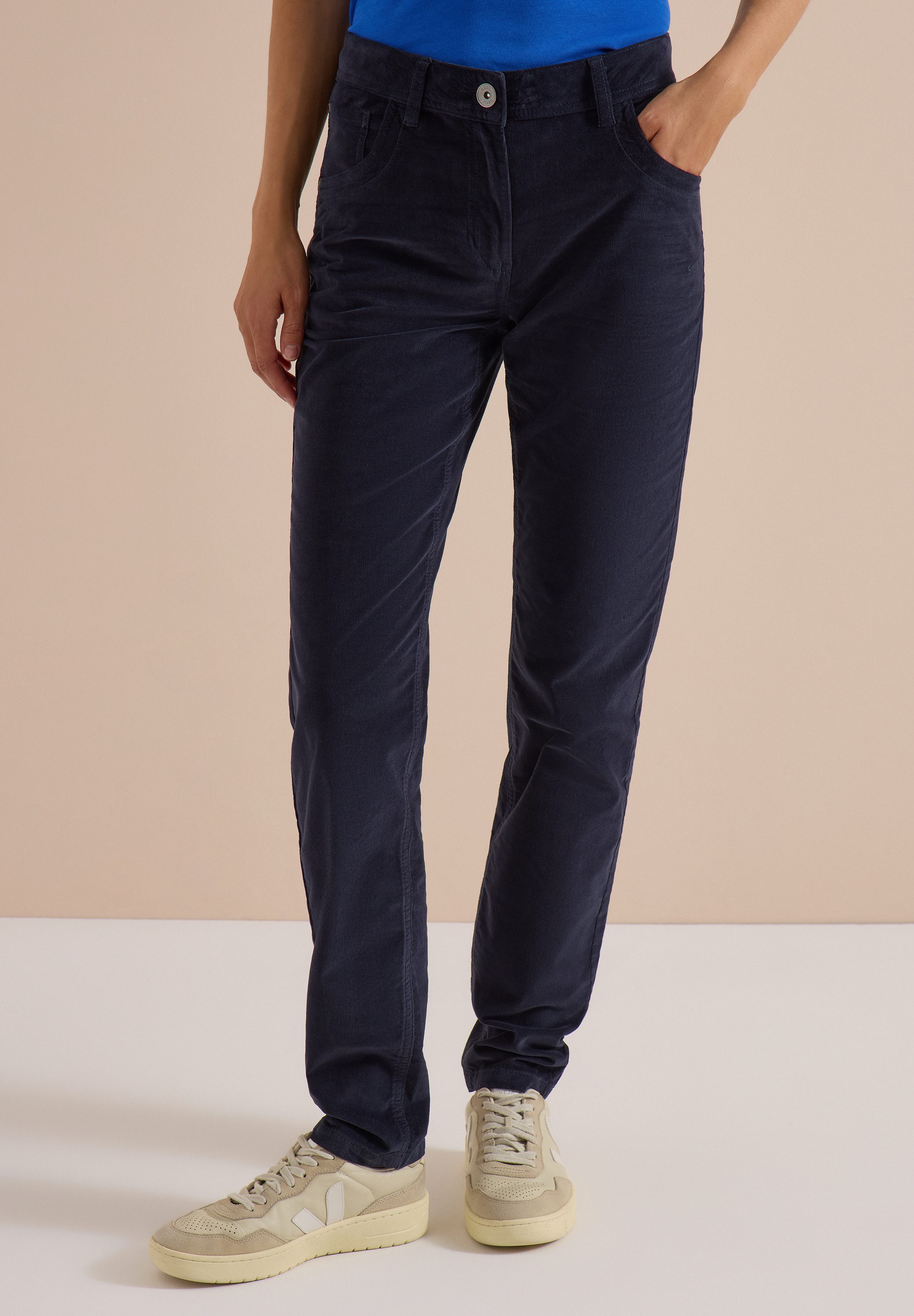 CECIL 5-Pocket-Hose in Cord-Optik