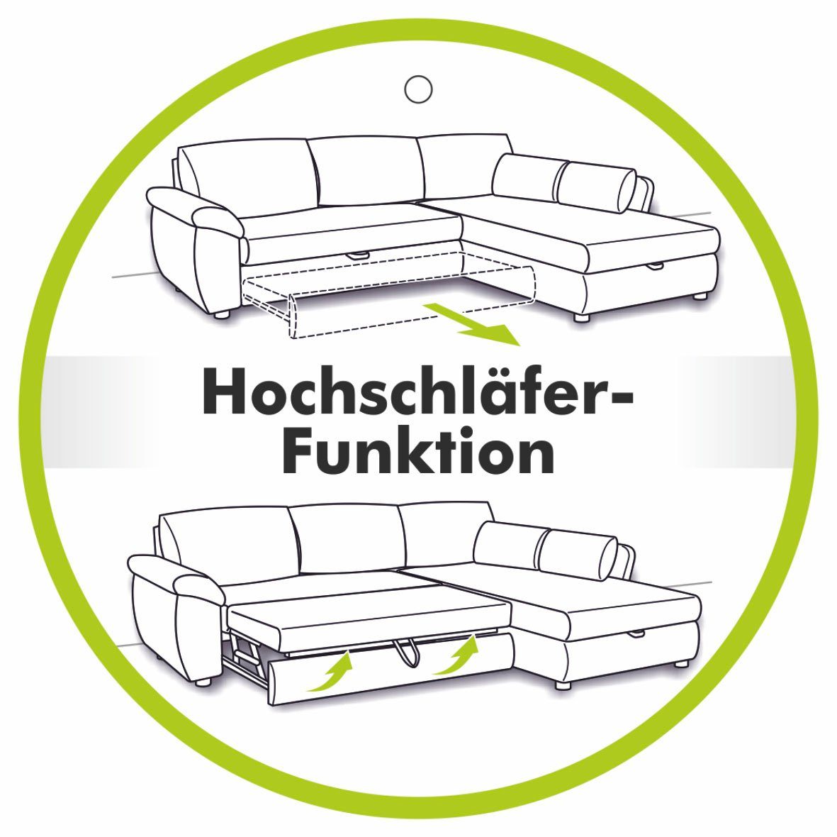 Remo, | Jockenhöfer Schlafsofa Wellenfedern Gruppe praktische grau Bettfunktion, Relax- Stauraum/Bettkasten, grau und