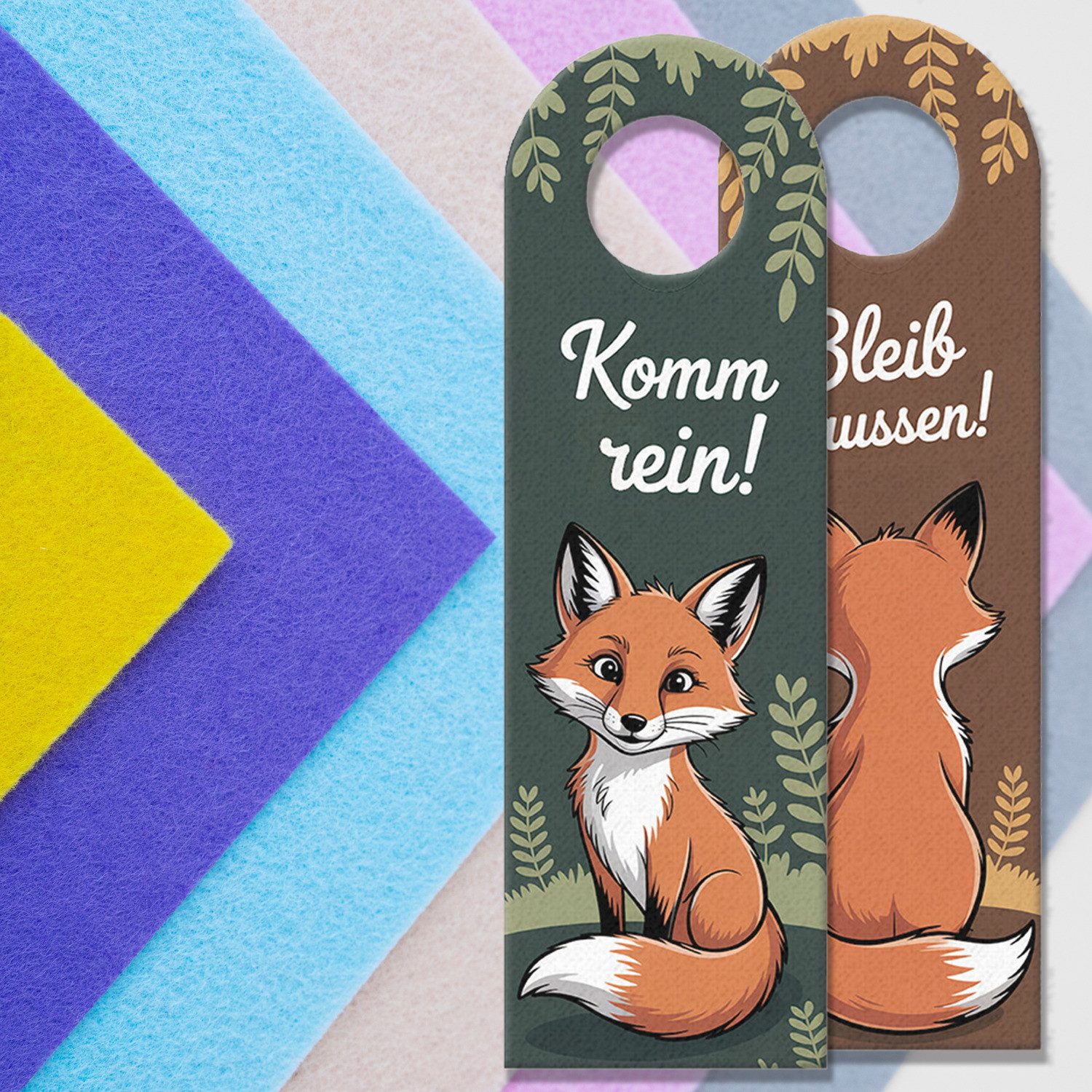 speecheese Dekohänger Bleib draußen Komm rein Fuchs Türhänger günstig online kaufen
