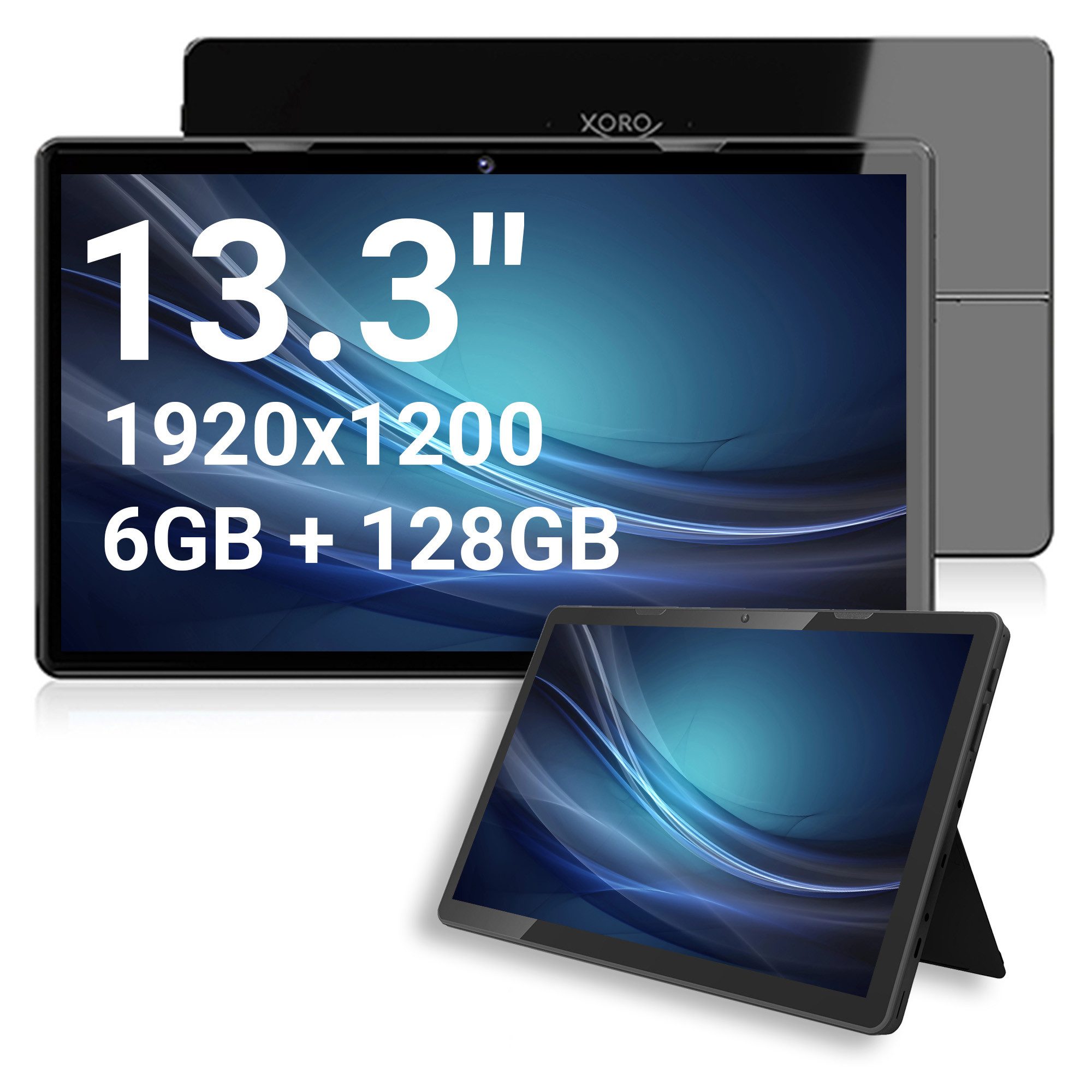 Xoro XORO MegaPAD 1333 Pro 13.3 Zoll, IPS Display, Android 13 Tablet (13,3", 128 GB, Android 13, IPS, Standfuß, VESA)