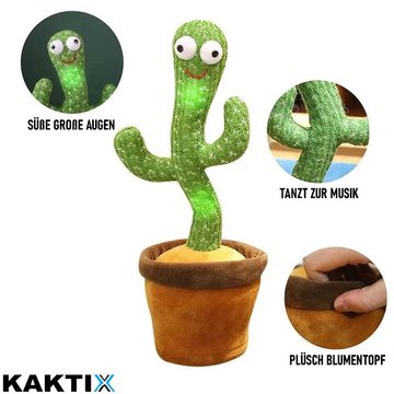MAVURA Plüschfigur KAKTIX Kaktus Spielzeug Tanzender sprechender Kaktus lustiges, Plüschtier, spricht nach, Musik, Gesang & Aufnahme - Das Original!