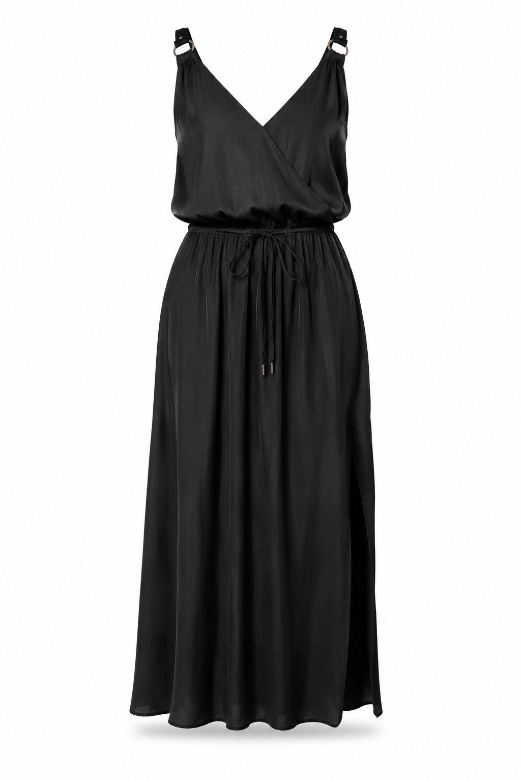 Freeman T. Porter Sommerkleid Raessy Plain Kleid - Maxikleid Damen - Sommerkleid - Kleid schwarz