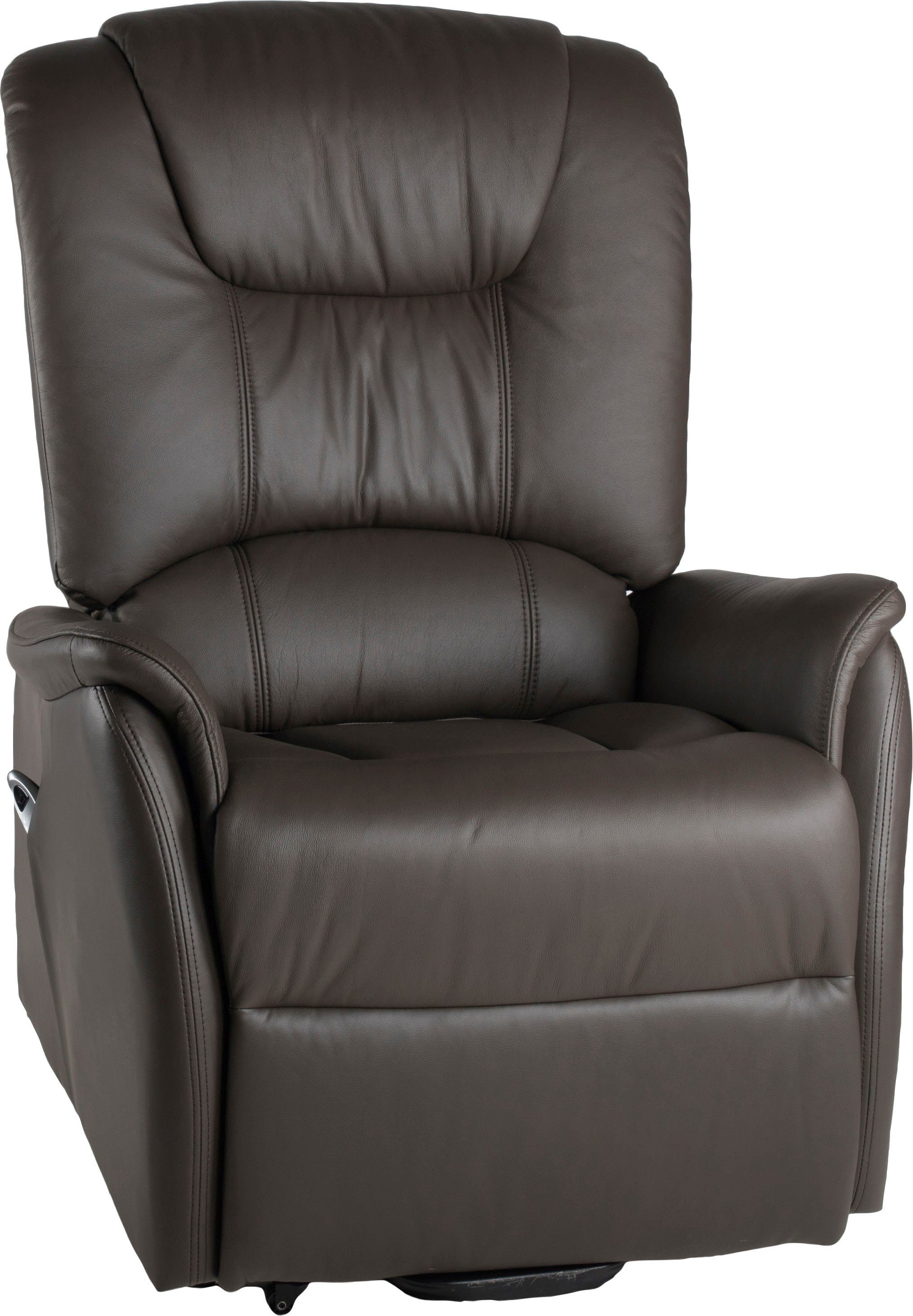 Duo Collection TV-Sessel Messina XXL bis 150 kg belastbar, mit elektrischer Aufstehhilfe, Relaxfunktion und Taschenfederkern mit Stahlwellenunterfederung braun | Funktionssessel