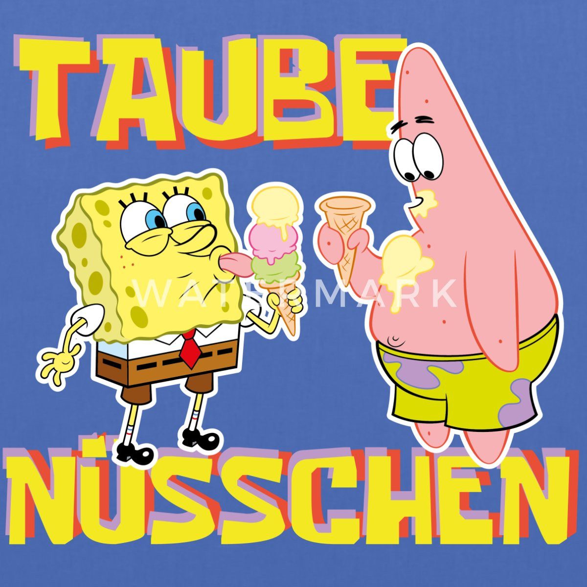Spreadshirt Henkeltasche SpongeBob Schwammkopf Taube Nüsschen günstig online kaufen