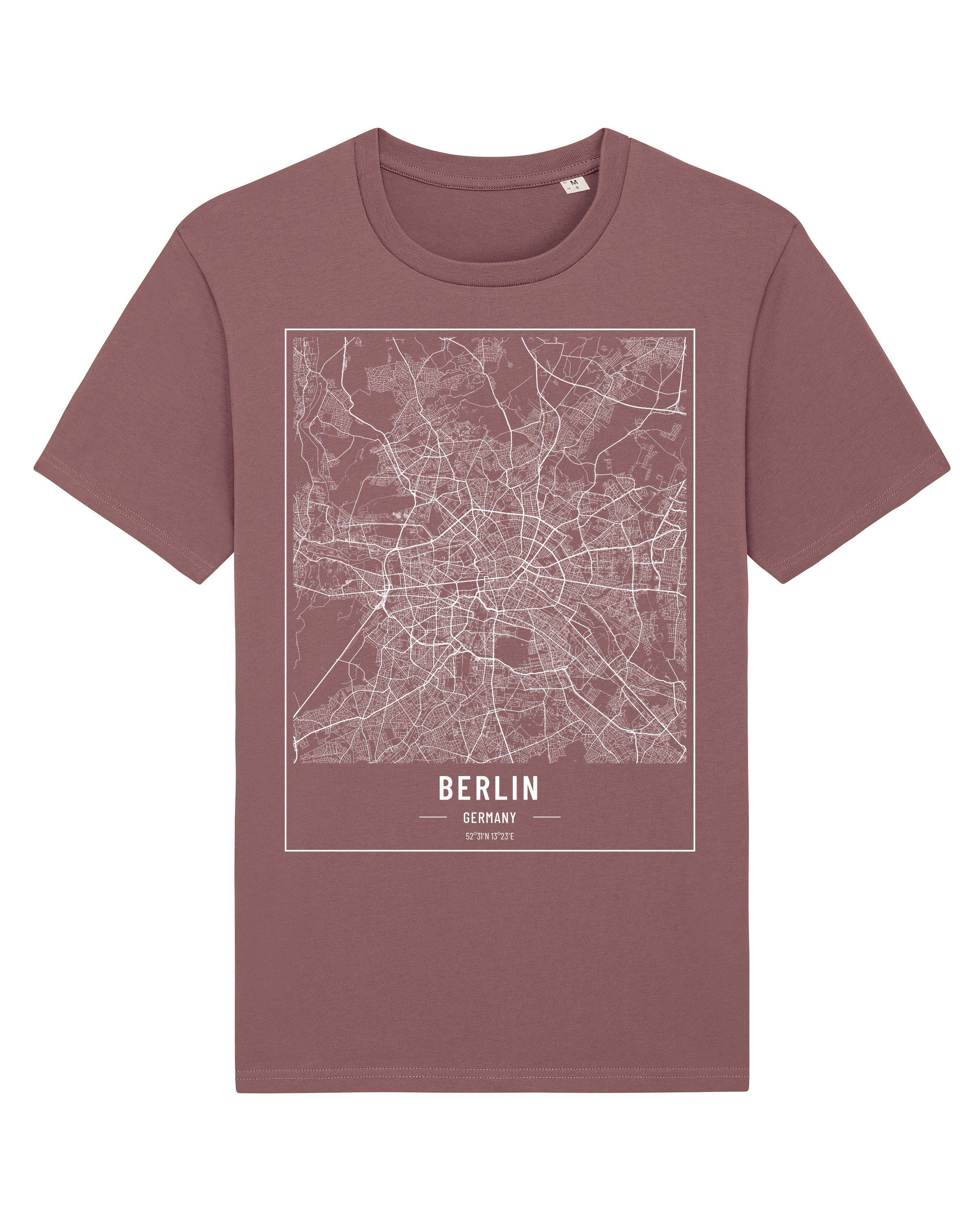 Berlin Apparel Kaffa maps Print-Shirt (1-tlg) Coffee Landkarte wat? City