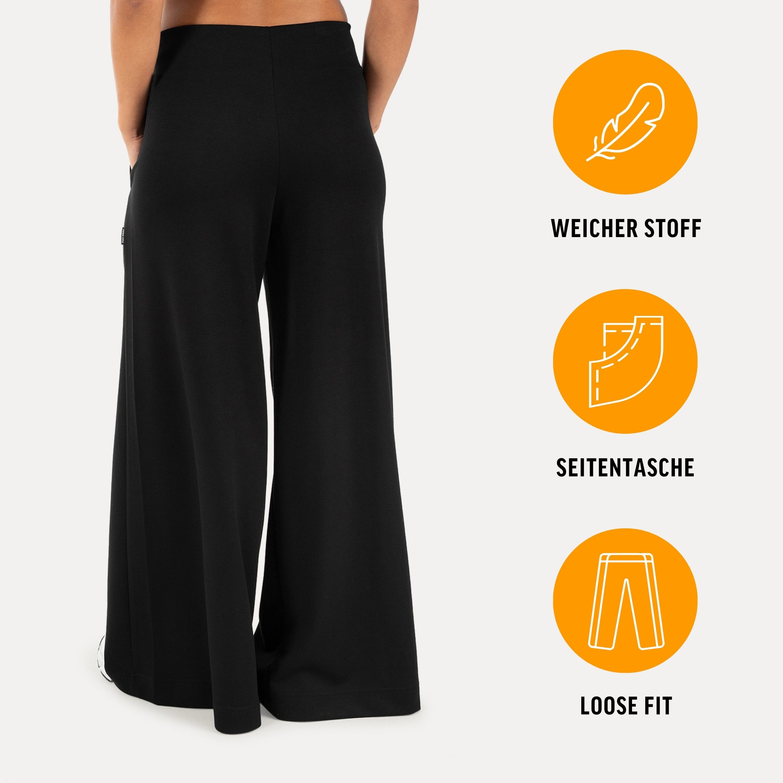 Smilodox Jogginghose Vanea Sweatpants Damen, Loose Fit, Wide Leg, Gym & Freizeit Slip-On, elastisch, weiches Strickmaterial, Bewegungsfreiheit