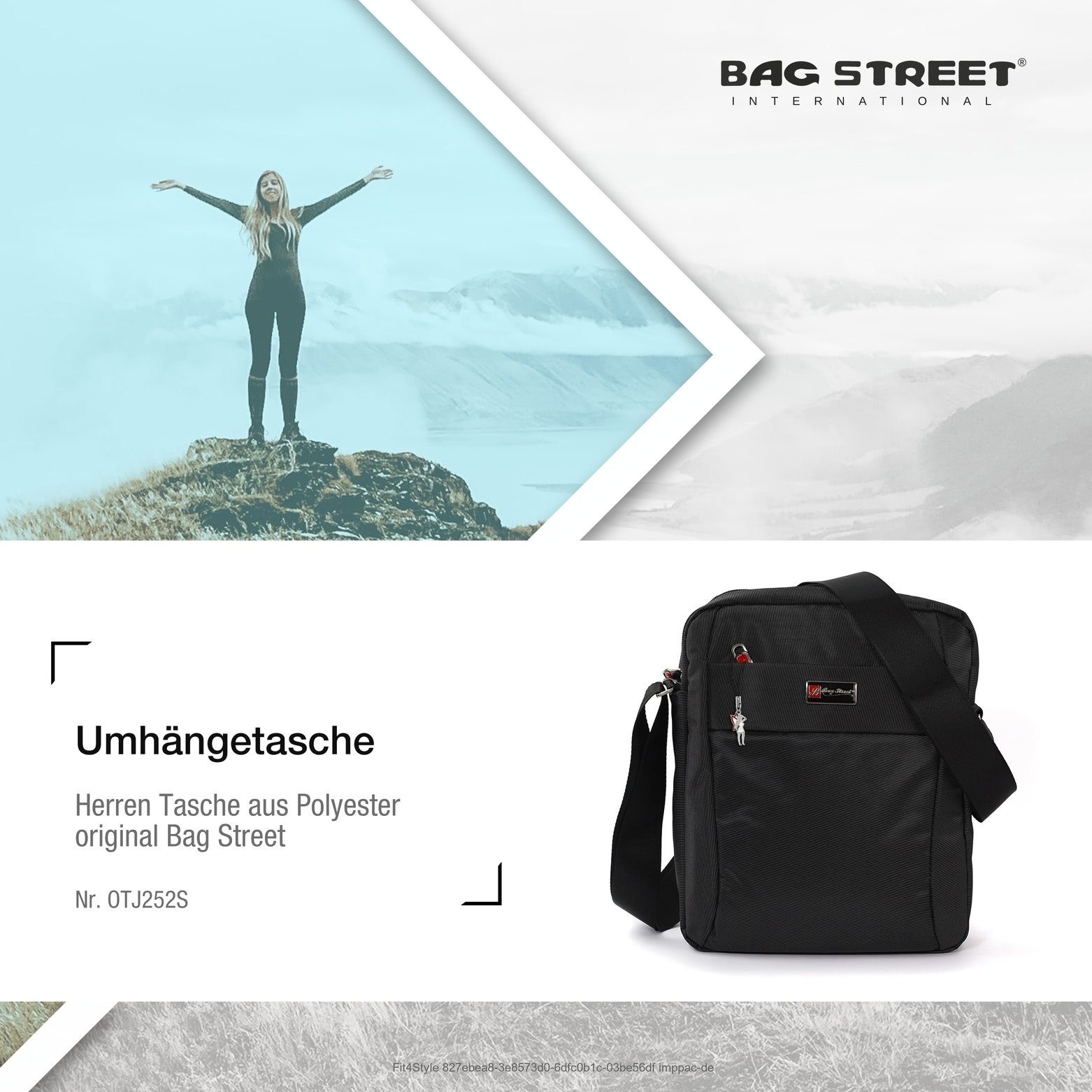 BAG STREET Umhängetasche Herren Tasche Bag Damen Herren, Damen, 22cm Jugend (Umhängetasche), in Breite schwarz, Umhängetasche ca. Street