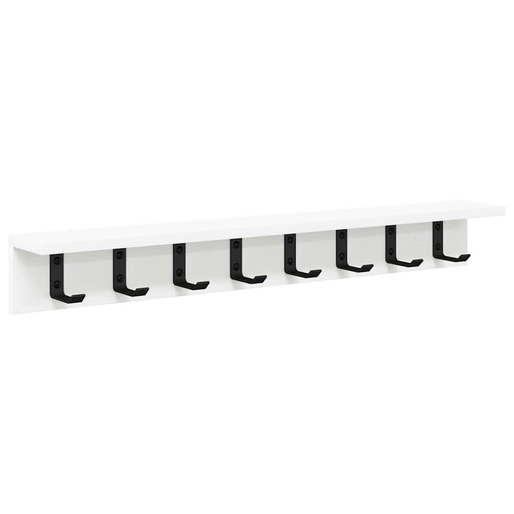 vidaXL Garderoben-Set 80 x 10,5 x 10,5 cm Garderobe Kleiderhaken Regal mit Ablage Wandmontie