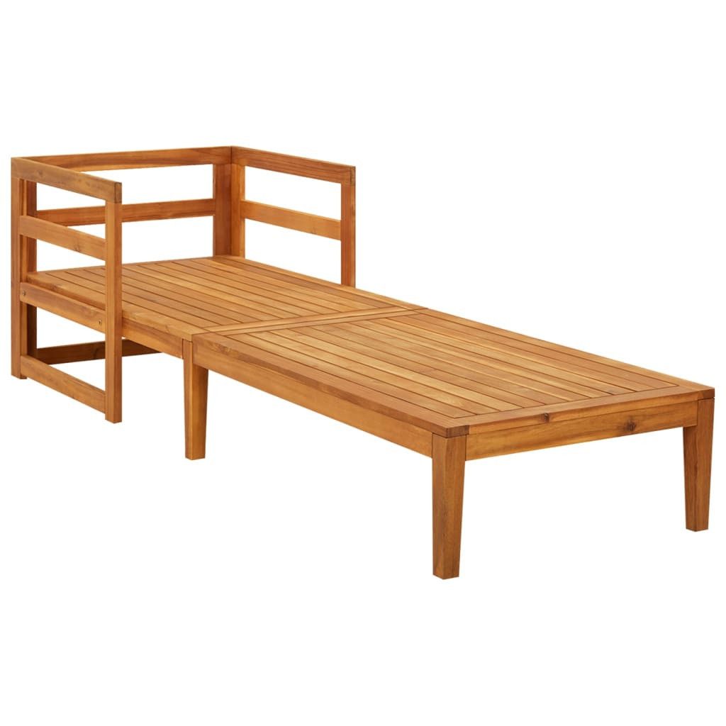 vidaXL Sofaelement Sonnenliege mit Cremeweißen Kissen günstig online kaufen
