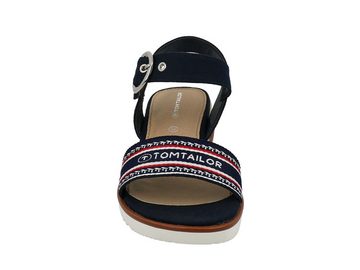 TOM TAILOR Tom Tailor Damen 3292902 Sandaletten Streifen Logo-Print Sandalette