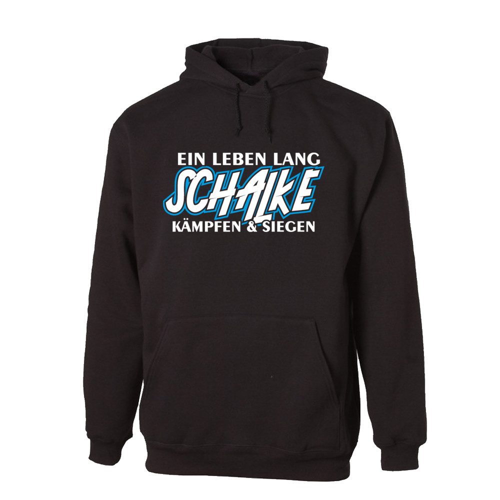 G-graphics Hoodie Ein Leben lang – SCHALKE – kämpfen & siegen Unisex Pullover mit einem Motiv für den echten Fan