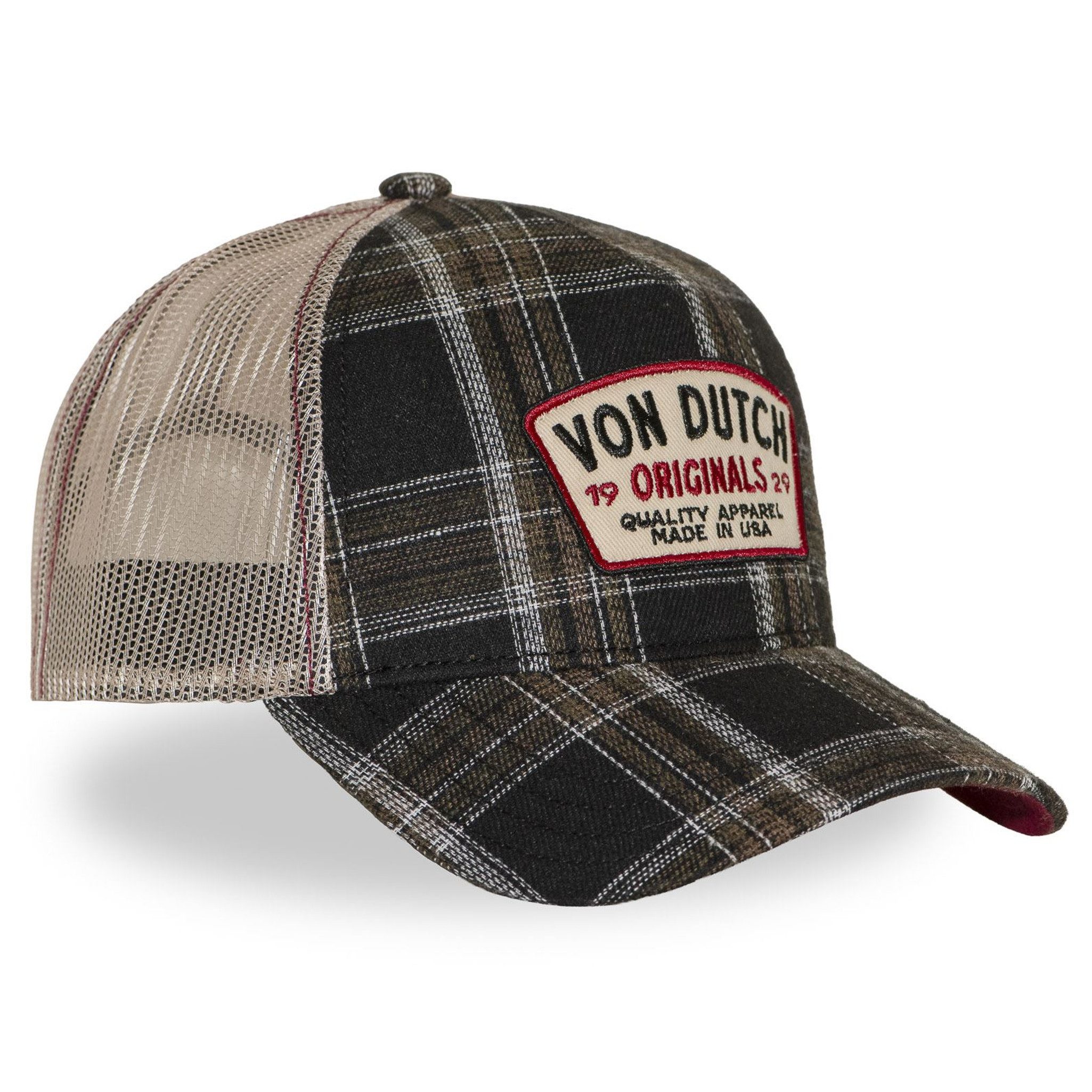 Von Dutch Trucker Cap Von Dutch Originals Trucker Cap - Check Pattern - Flannel Mesh (Basecap, Basecap, Meshcap, Trucker Kappe)