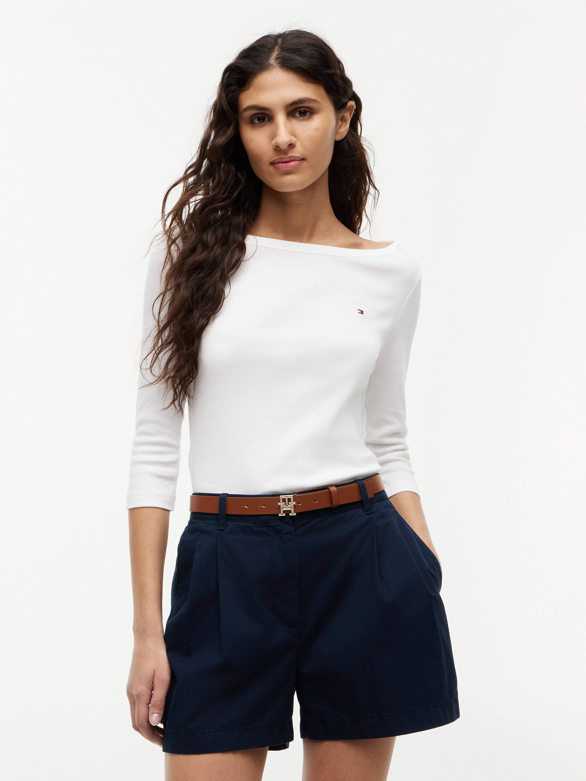 Tommy Hilfiger 3/4-Arm-Shirt CODY BOAT-NK 3/4 SLV TEE Baumwolle