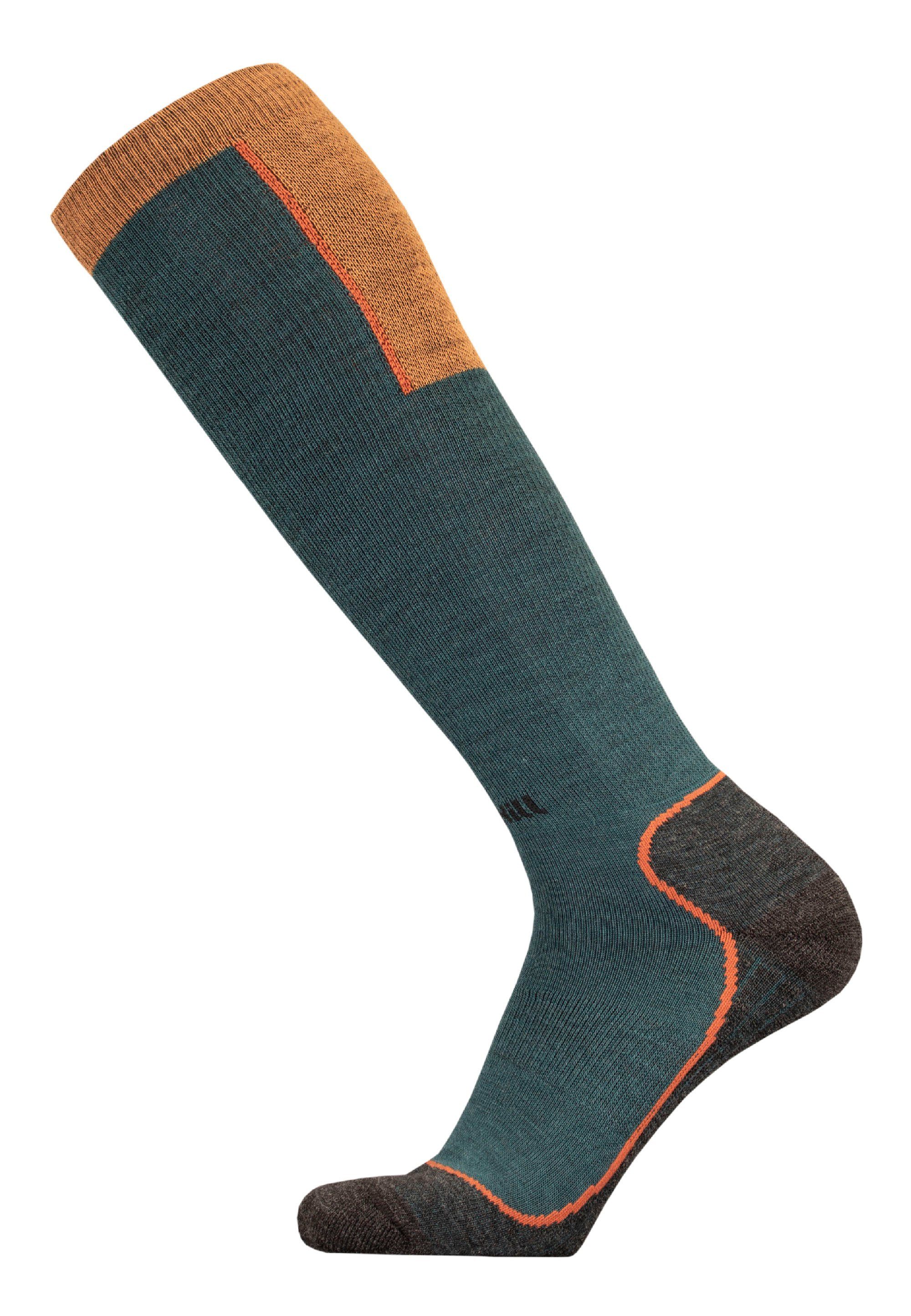 UphillSport Socken OUNA mit grün-orange mehrlagiger (1-Paar) Struktur