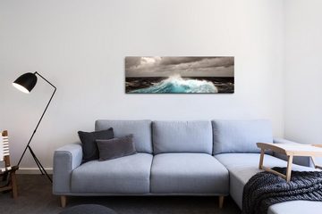 möbel-direkt.de Leinwandbild Bilder XXL Meer mit starkem Seegang Wandbild auf Leinwand