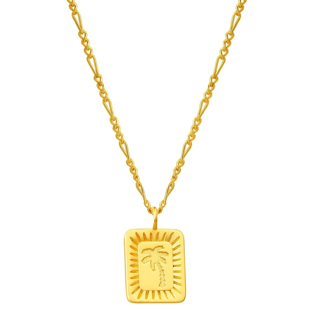 Silberkette Palme gelbgold