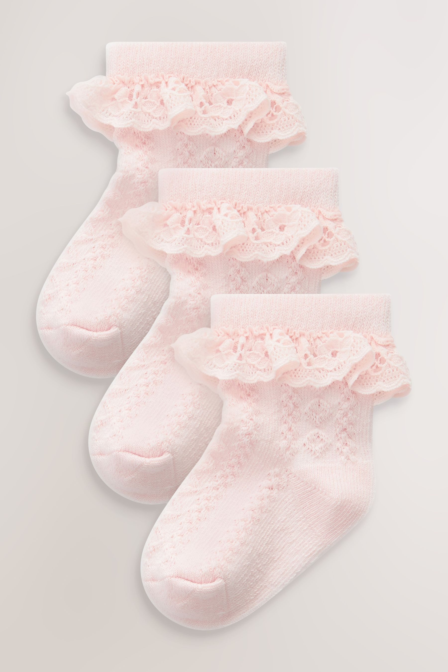 Next Kurzsocken Babysocken mit Spitze, 3er-Pack (3-Paar)