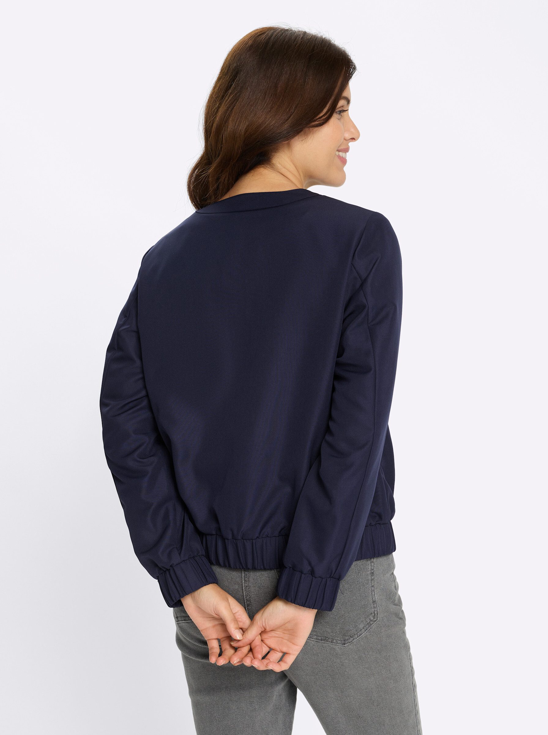 Sieh an! Blusenblazer Blouson Langarm günstig online kaufen