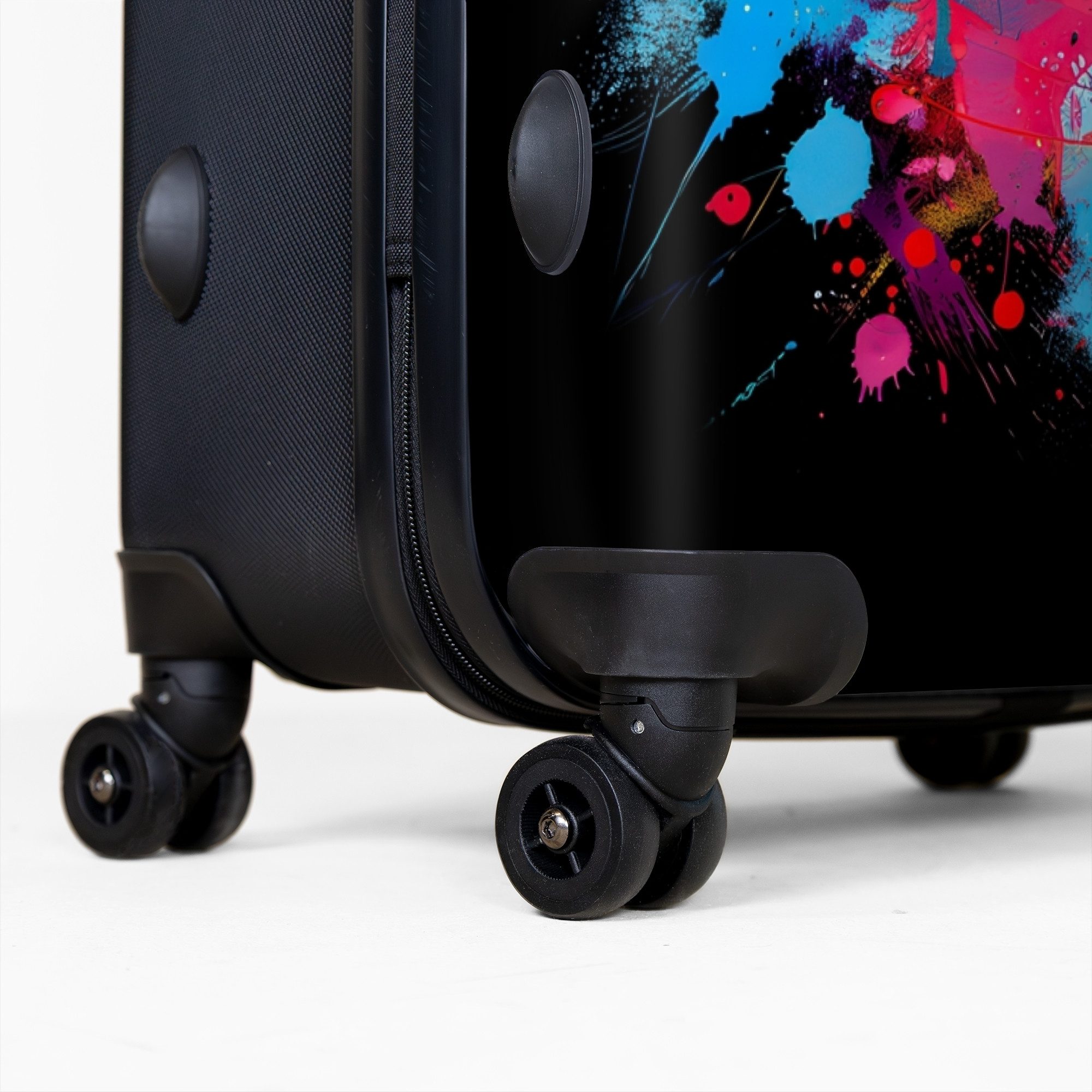 NoBoringSuitcases.com© Hartschalen-Trolley Formel-1-Auto mit Graffiti 77 günstig online kaufen
