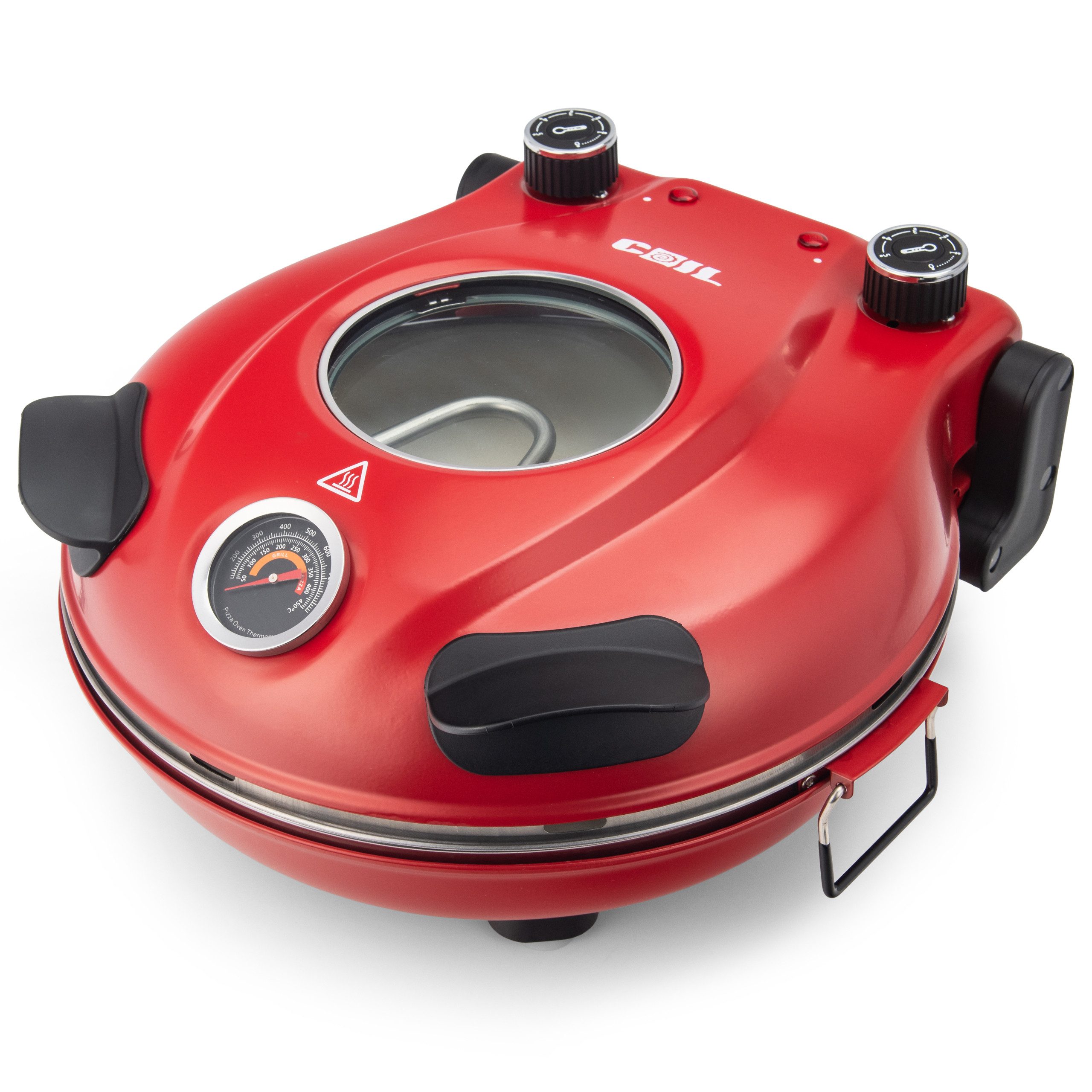 COIL Pizzaofen Pizzamaschine, Pizzaausrüstung, Küchensteinofen, Heimpizzaofen, Steindurchmesser: 31cm, max. Temp.420 °C, Leistung: 1200W, 230 V/60 Hz