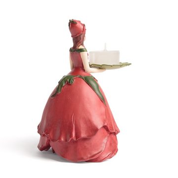 ROSEMARIE SCHULZ Heidelberg Dekofigur Dekofigur Gloria Blumendame Rose Rot Dekoobjekt Figur, Sammlerstück