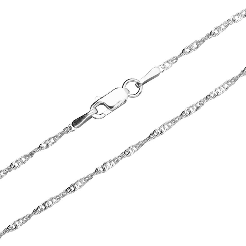 Unique Silberkette Singapurkette Silber 1,8mm breit - Länge wählbar - inkl. Etui SGC0018