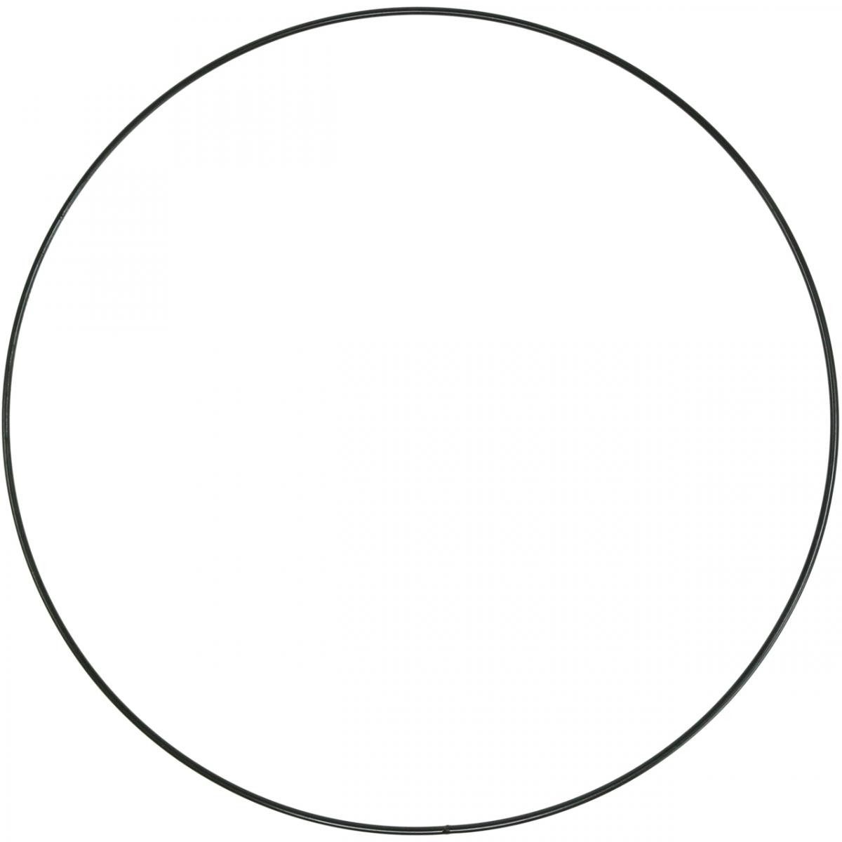 Viana Gartenfigur Dekoring Scandi Metallring Set Schwarz Ø40cm Wanddeko, 4 Stück