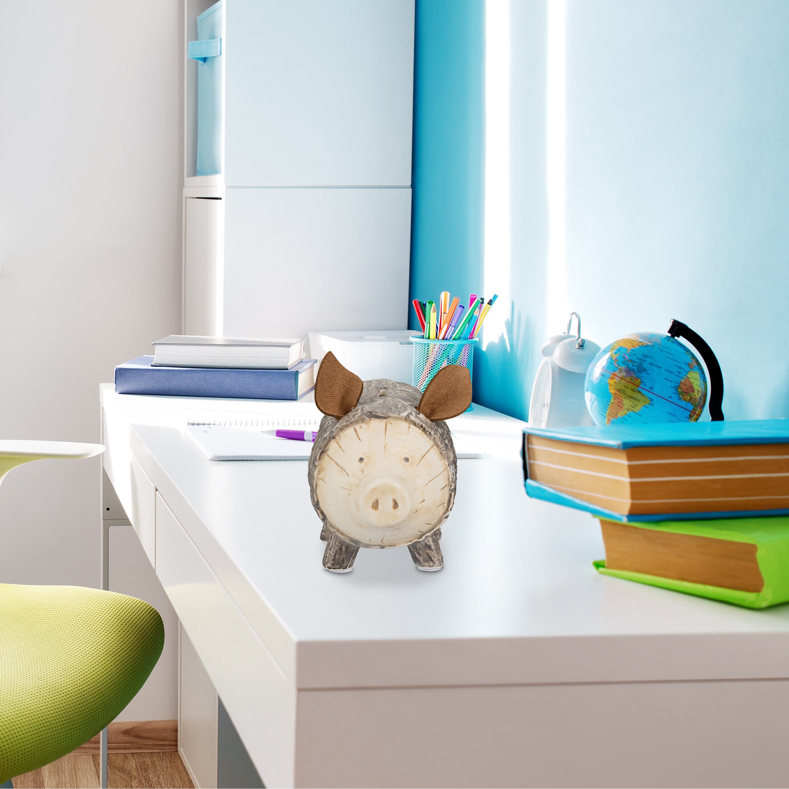 relaxdays Spardose Sparschwein Baumrinde günstig online kaufen