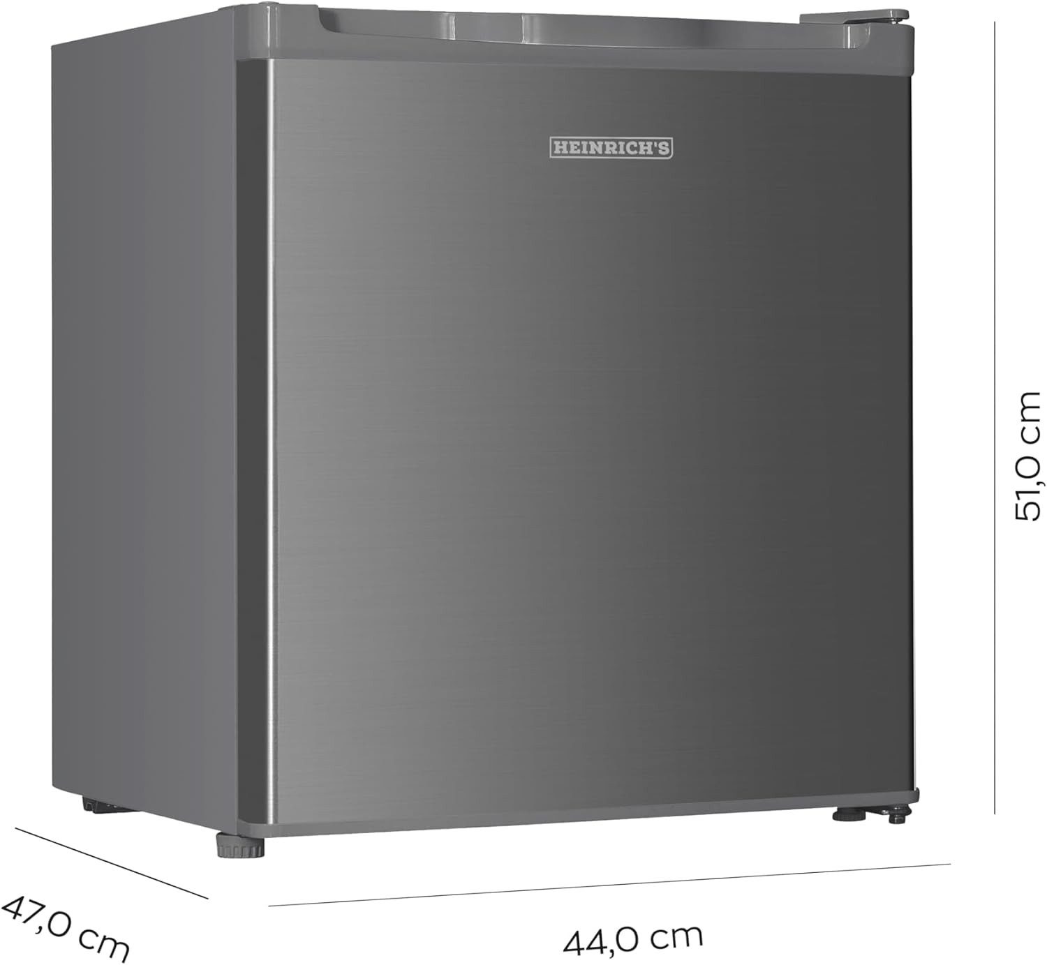 Heinrich´s Gefrierschrank Mini Gefrierbox HGB 5088 IX, 51 cm hoch, 44 cm breit, Kühlbox 40db 33 Liter bis zu -18 Grad – Bild 5 von 5