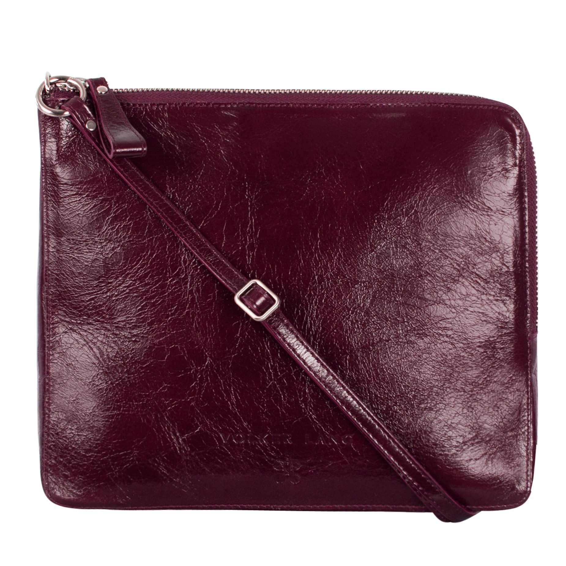 VOLKER LANG Umhängetasche GERALDINE, BO17 - Flache Boxtasche, Sicher & Elegant