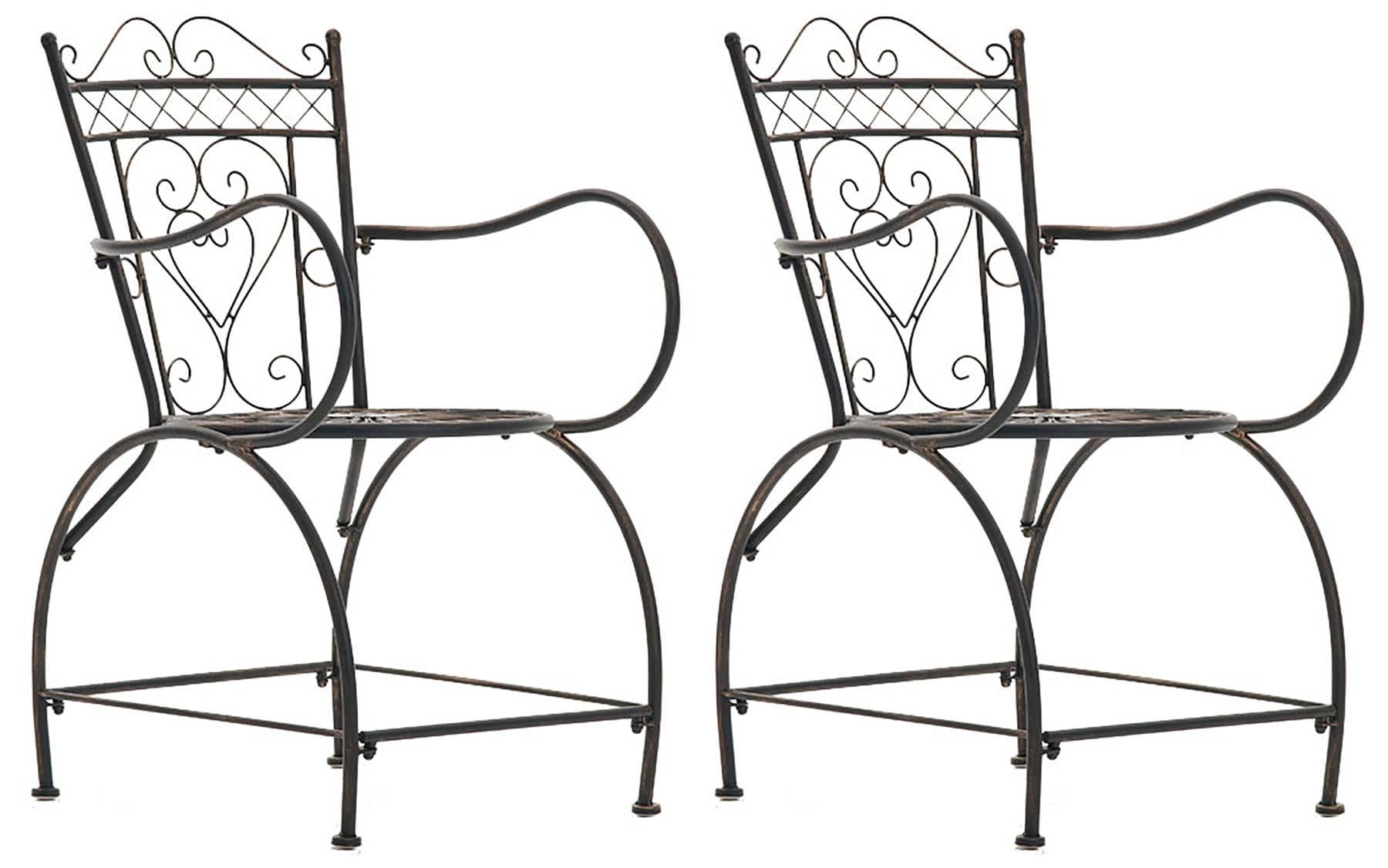 CLP Gartenstuhl Sheela (2er Set), handgefertigt, mit Armlehnen