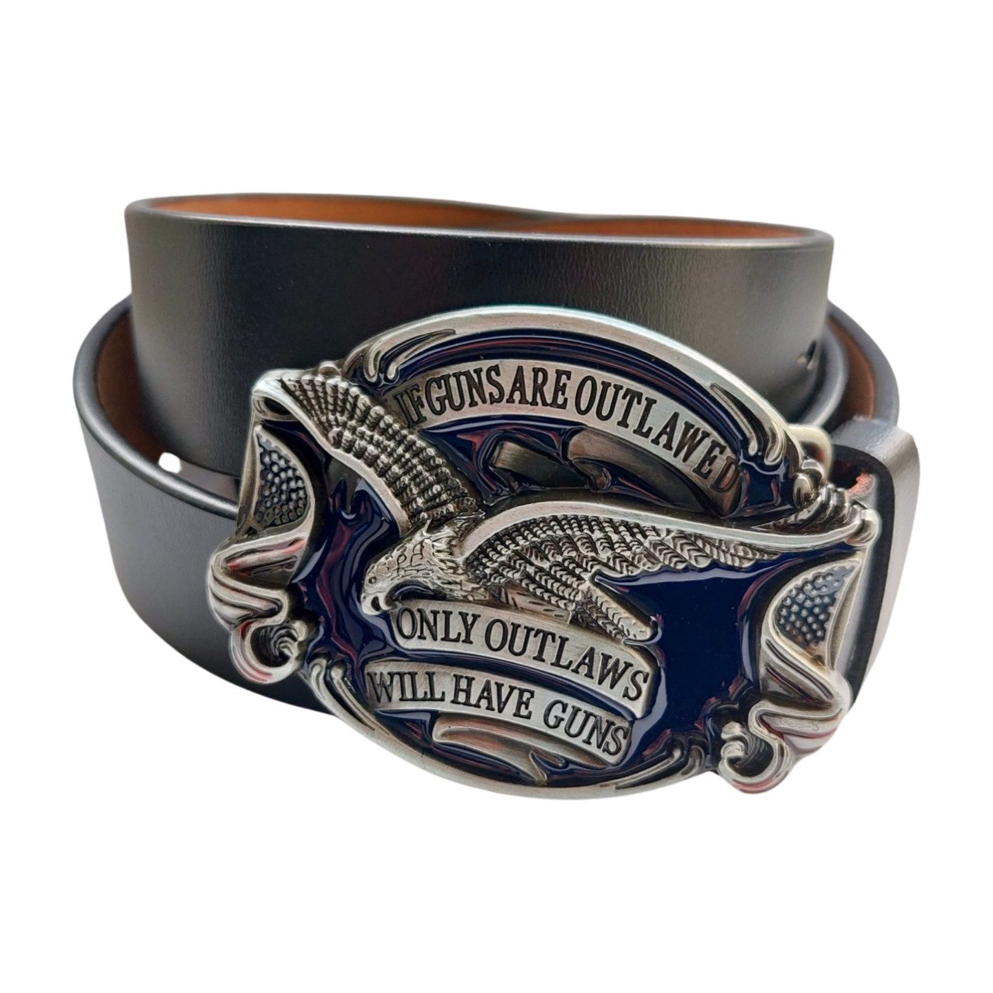 Ledergürtel Wechselgürtel Gürtel mit American Eagle US Adler Gürtelschnalle Buckle