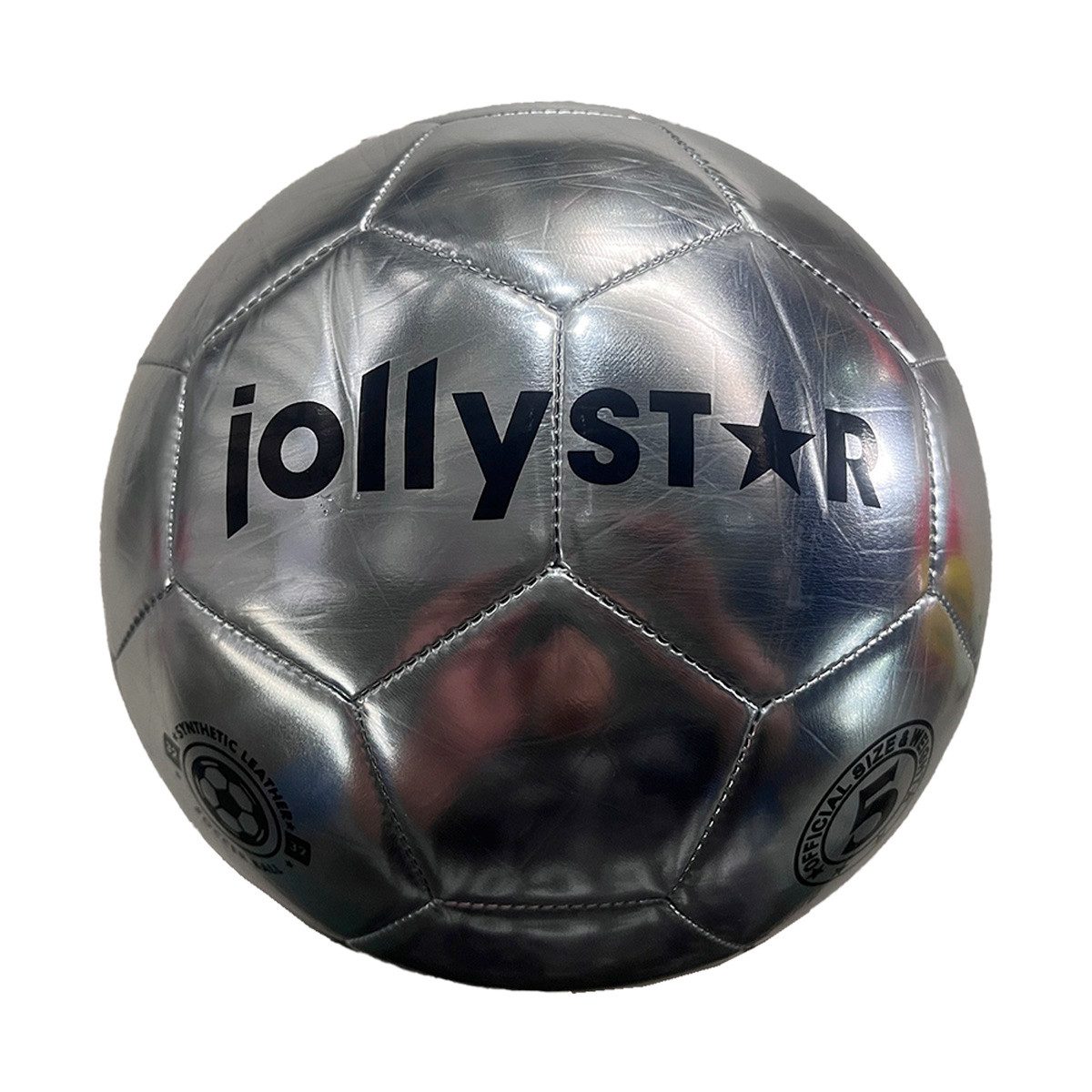 Jollystar Fußball Fußball Größe 5 Trainingsball 32 Panel 420g Silberfarbe