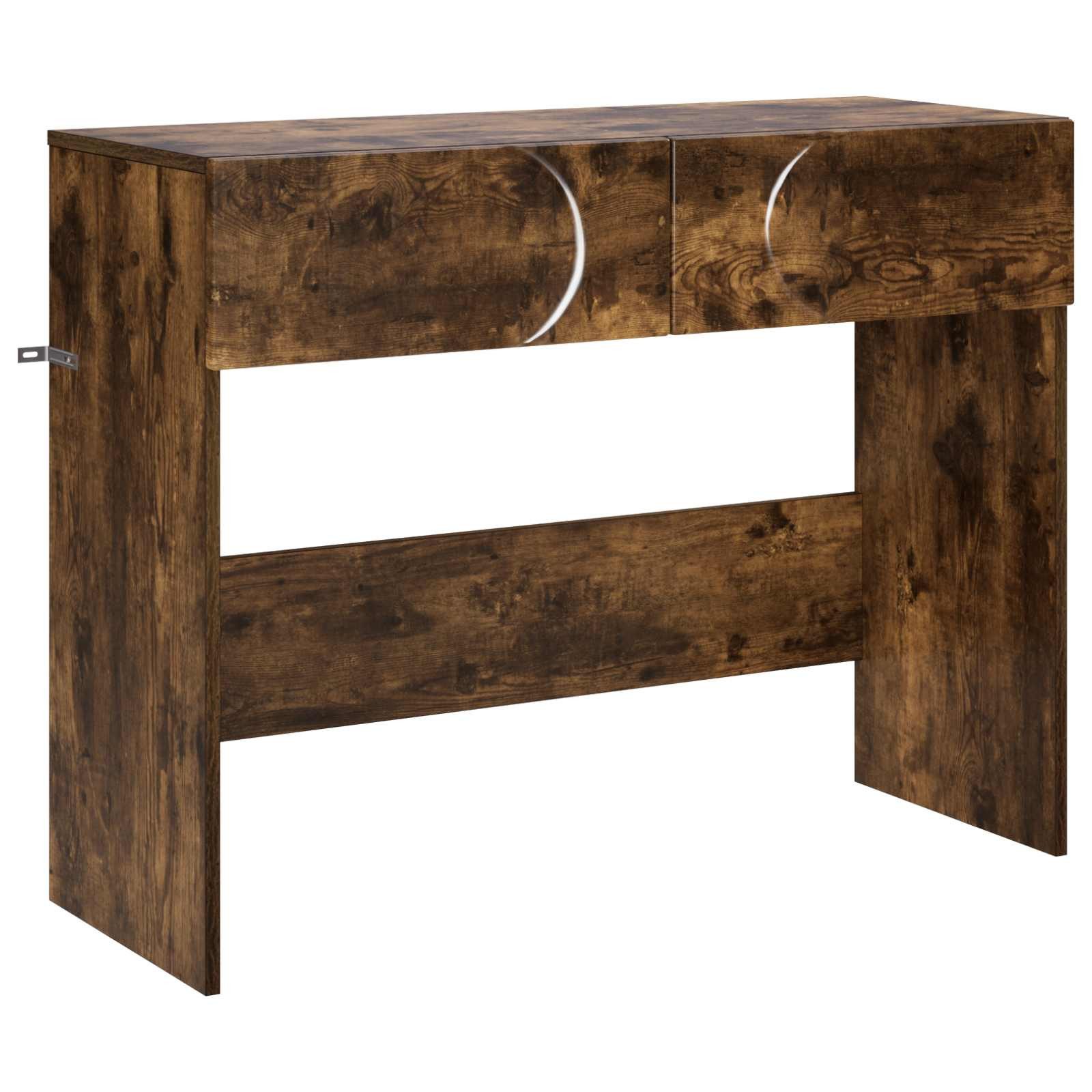 vidaXL Konsolentisch Konsolentisch Räuchereiche 96,5 x 38 x 75 cm Holzwerkstoff (1-St)