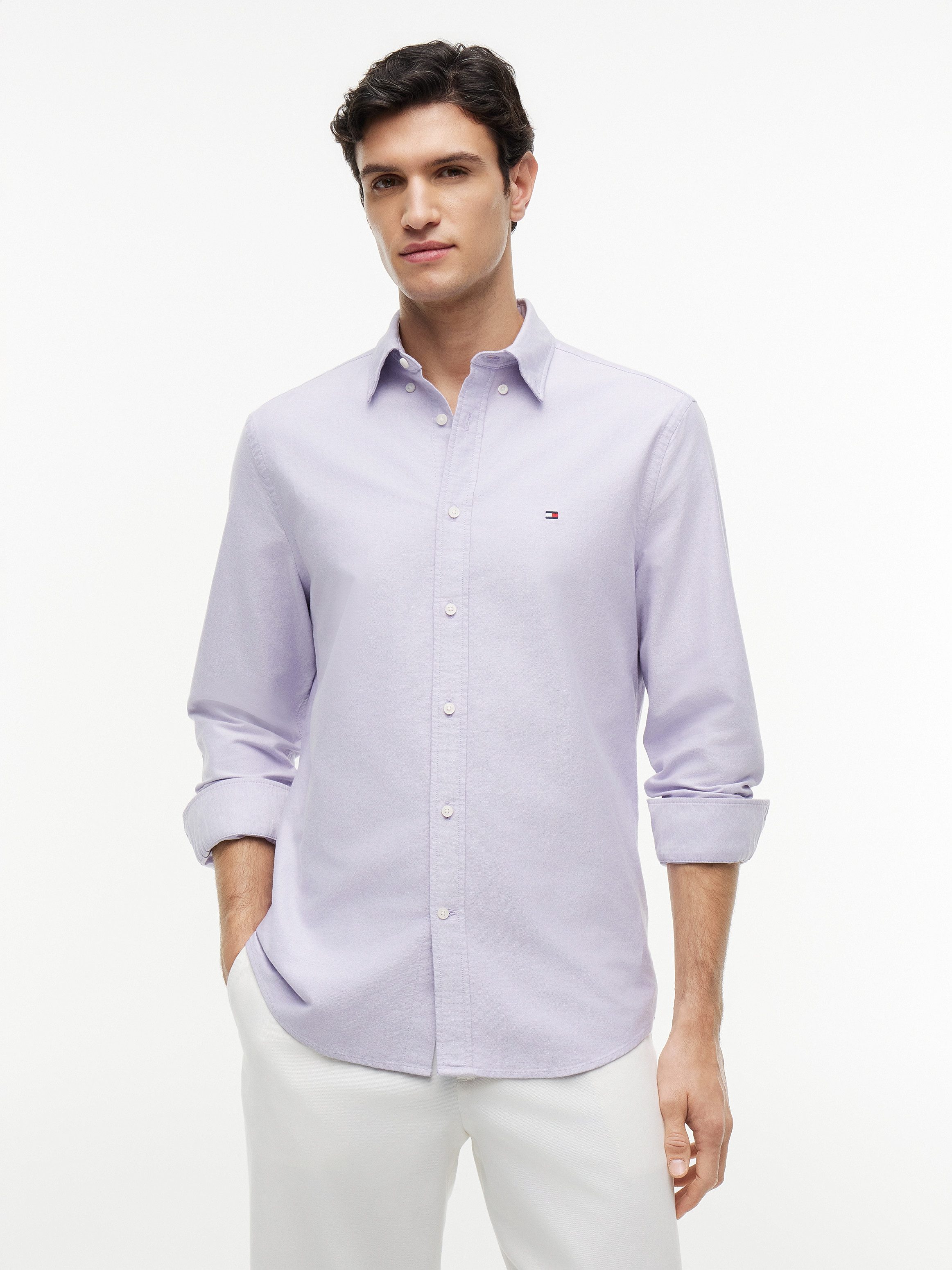 Tommy Hilfiger Langarmhemd SOLID HERITAGE OXFORD Regular Fit Regular Fit Oxford Casual