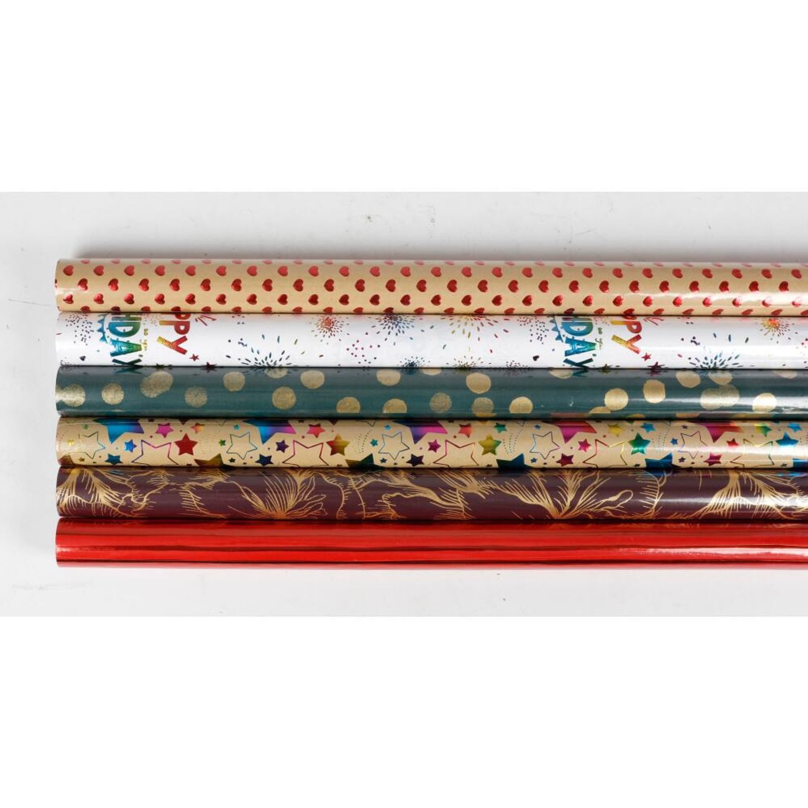Geschenkpapier 60x Geschenkpapier 1,5m Rolle Mix Bunt Geburtstag Weihnachten Ostern M