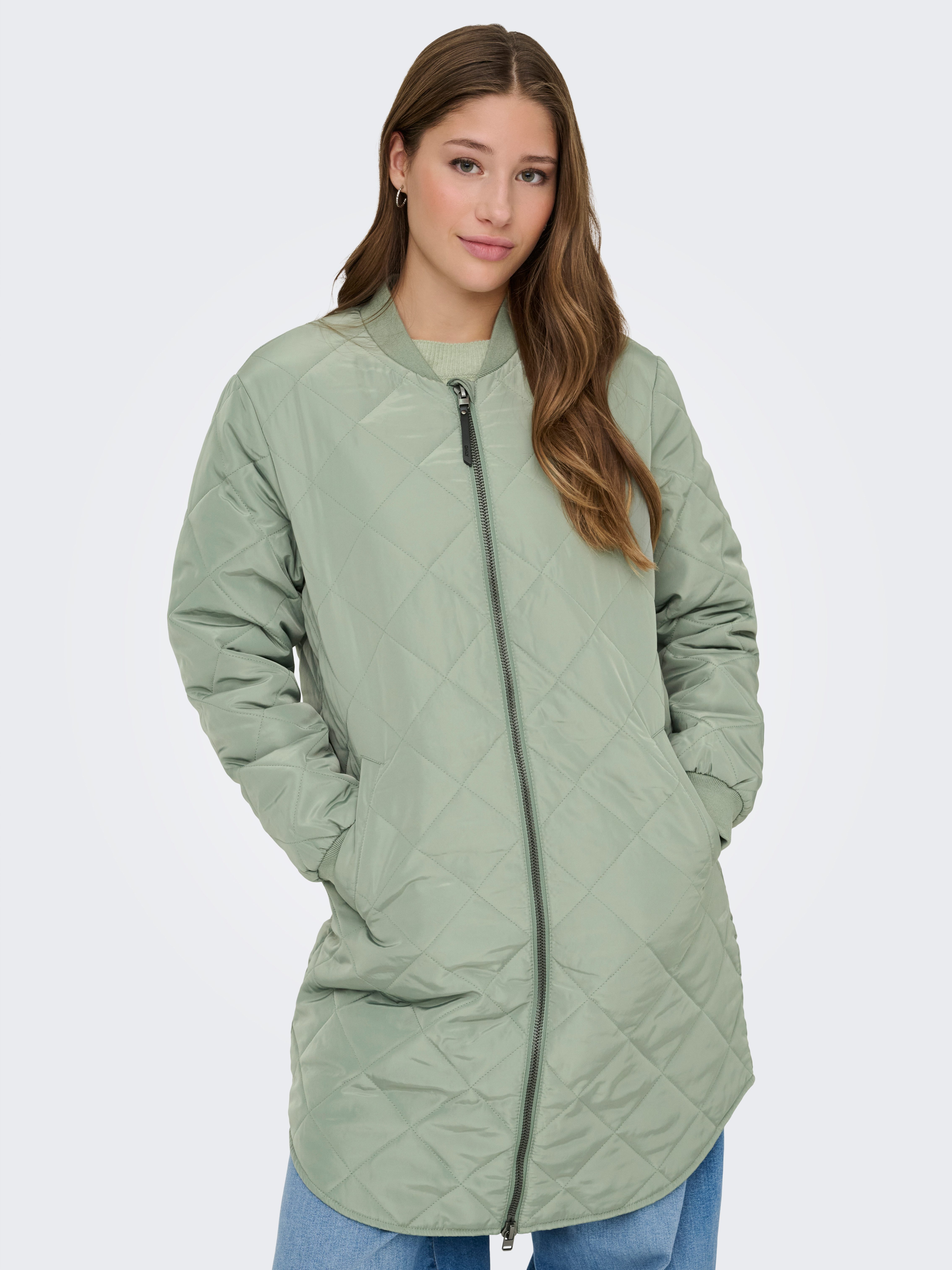 ONLY Steppmantel ONLJESSICA QUILTED COAT ZIP CC OTW Kunstfaser, Baseball Style