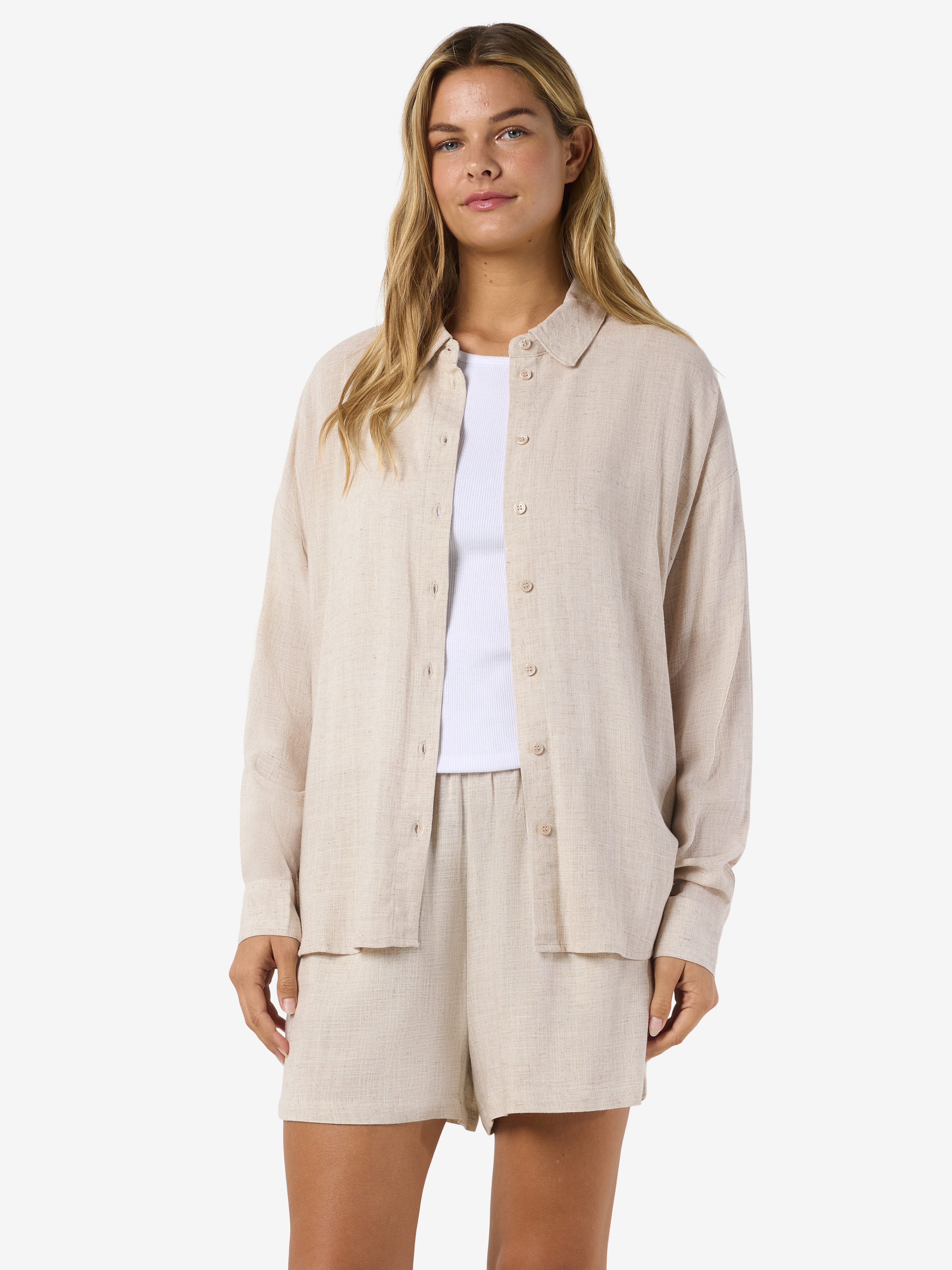 Noisy may Langarmbluse NMLEILANI L/S LOOSE SHIRT WVN NOOS günstig online kaufen