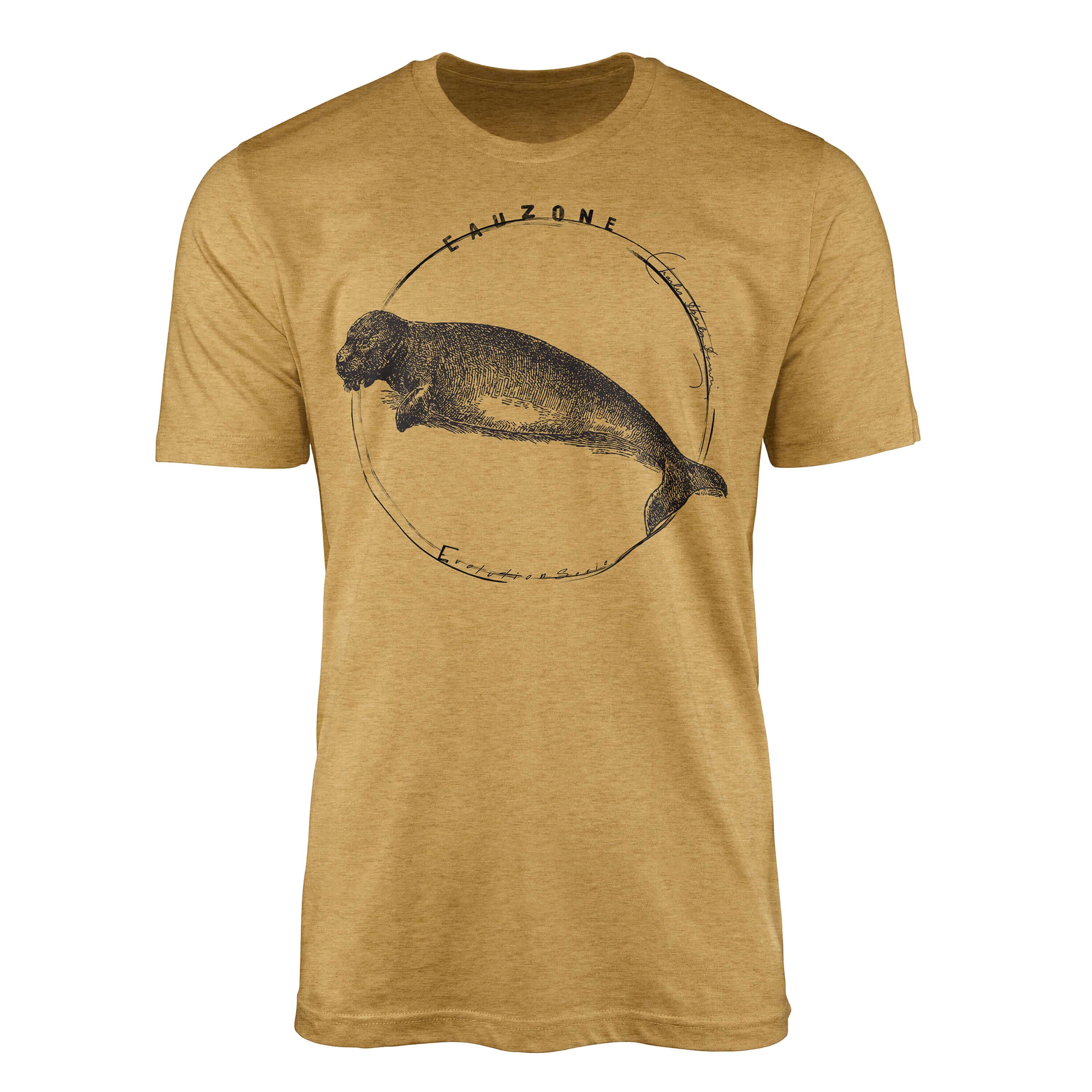 Sinus T-Shirt Art Antique Herren Seekuh Gold Evolution T-Shirt