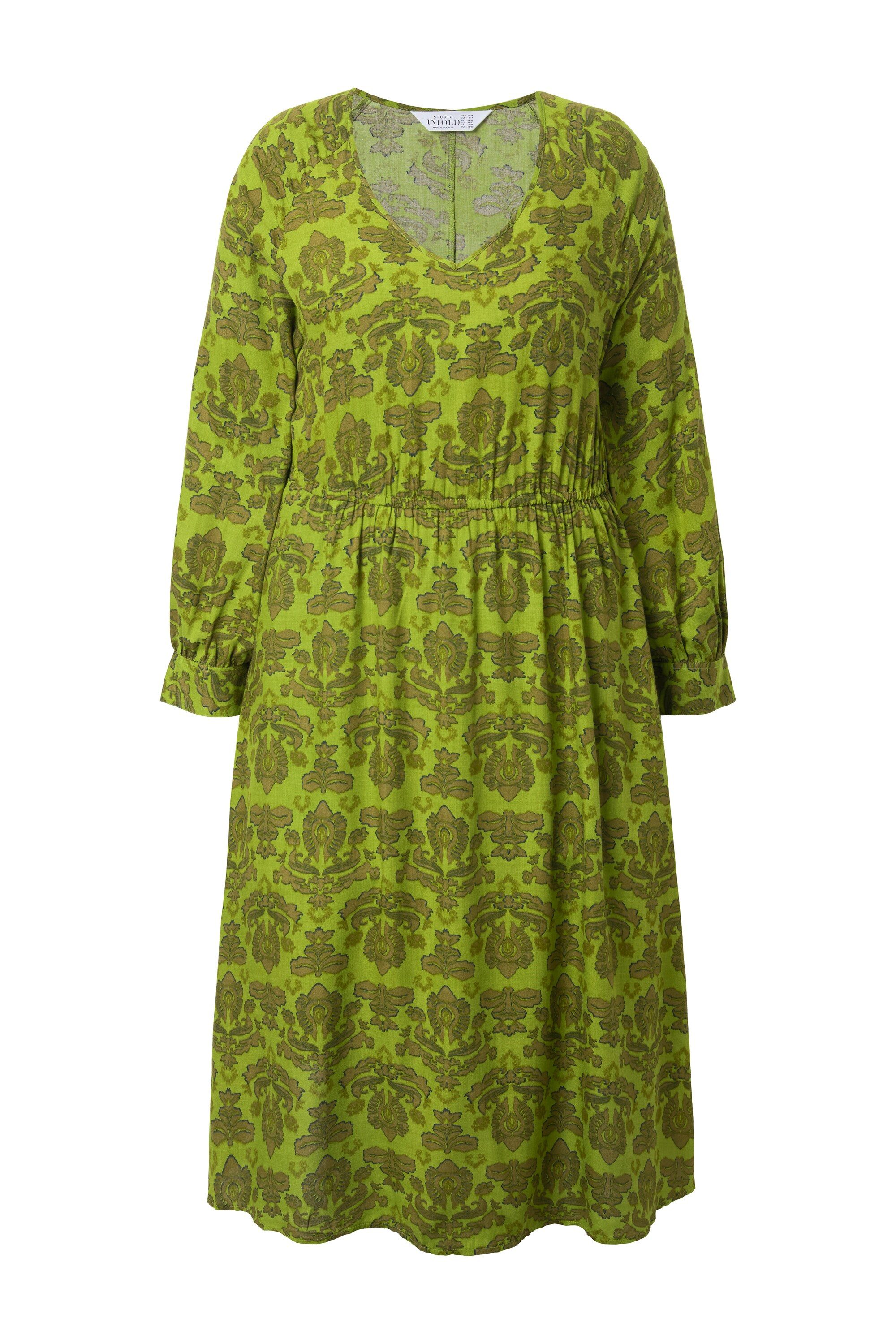 Midikleid Midikleid A-Linie Paisley Elastikband