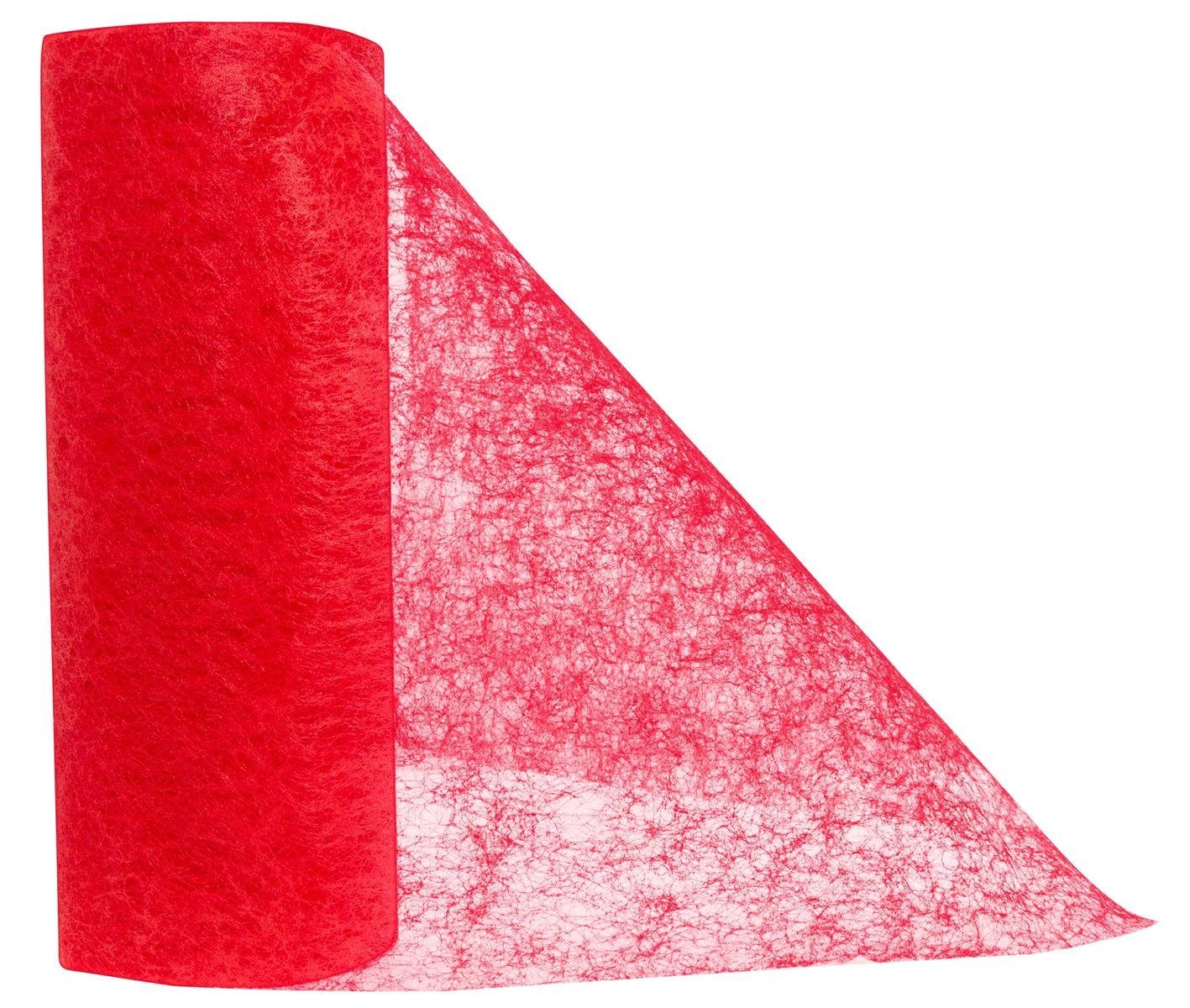 Rot Tischband Einfarbig, Vliesband Tischvlies Draht 23cm 20m Tischdecke Ohne (1-tlg), jb Tischläufer Tischläufer