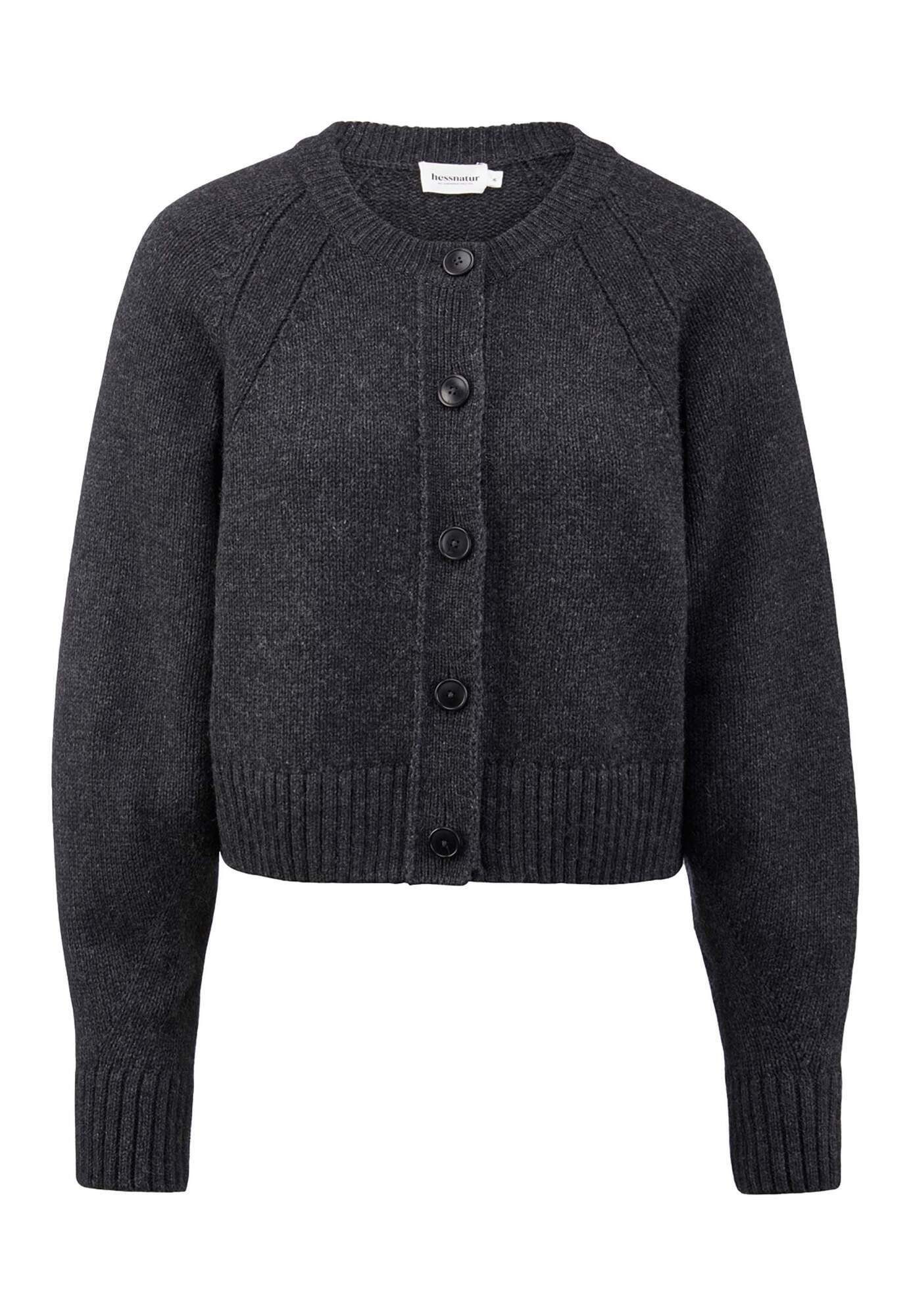 Hessnatur Strickjacke aus Bio-Merinowolle mit Bio-Baumwolle (1-tlg)