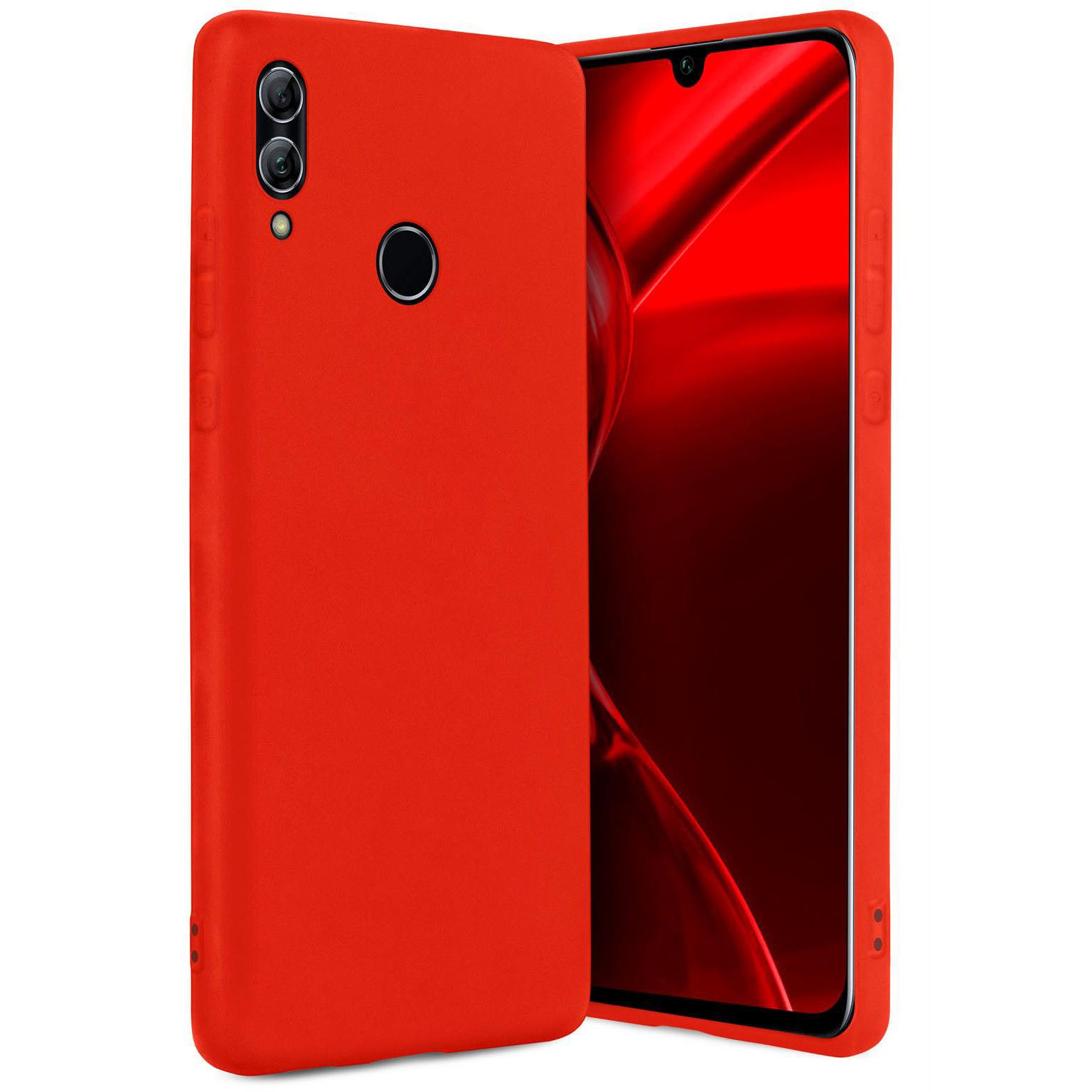 ONEFLOW Handyhülle für Huawei Honor 10 Lite Hülle Dünn SlimShield Pro Rot 6,21 Zoll, Backcover TPU Case Handyhülle minimalistisch Schutzhülle Erhöhter Rand