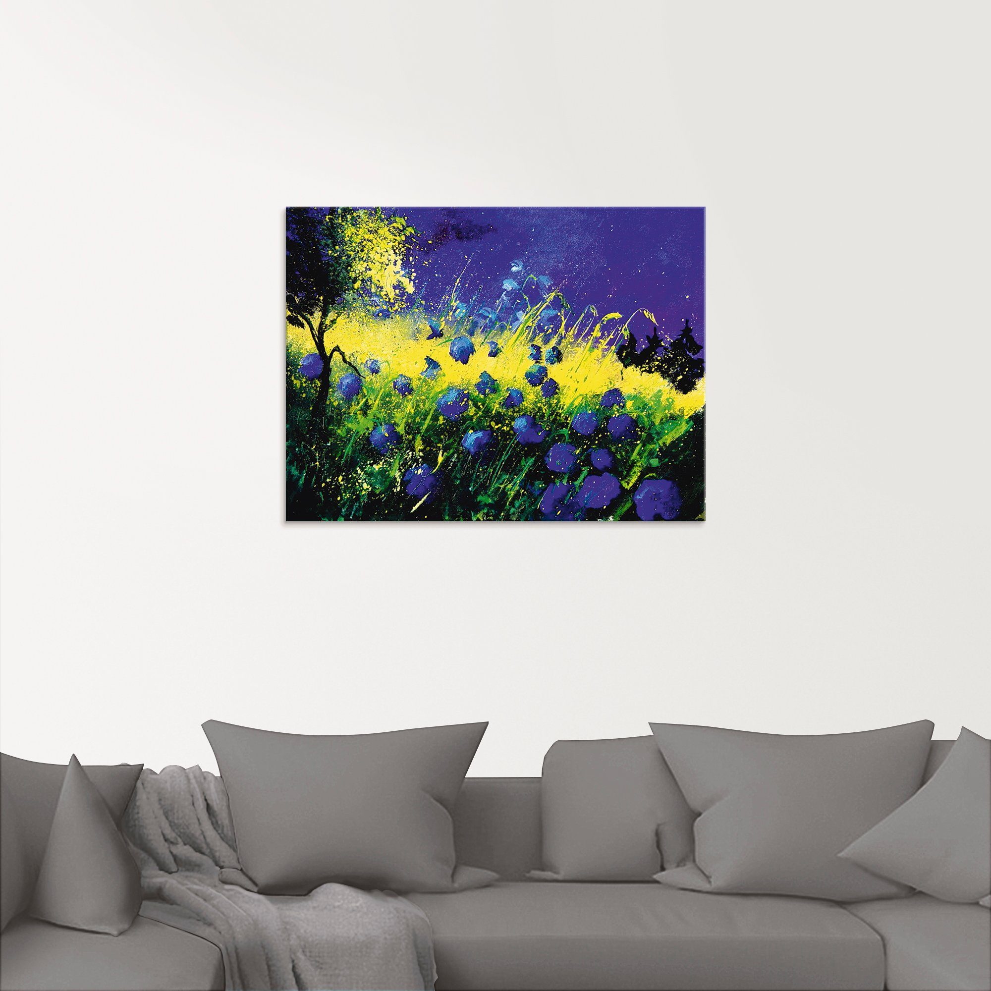 Artland Glasbild »Blaue Blumen«, Blumen (1 Stück)-kaufen