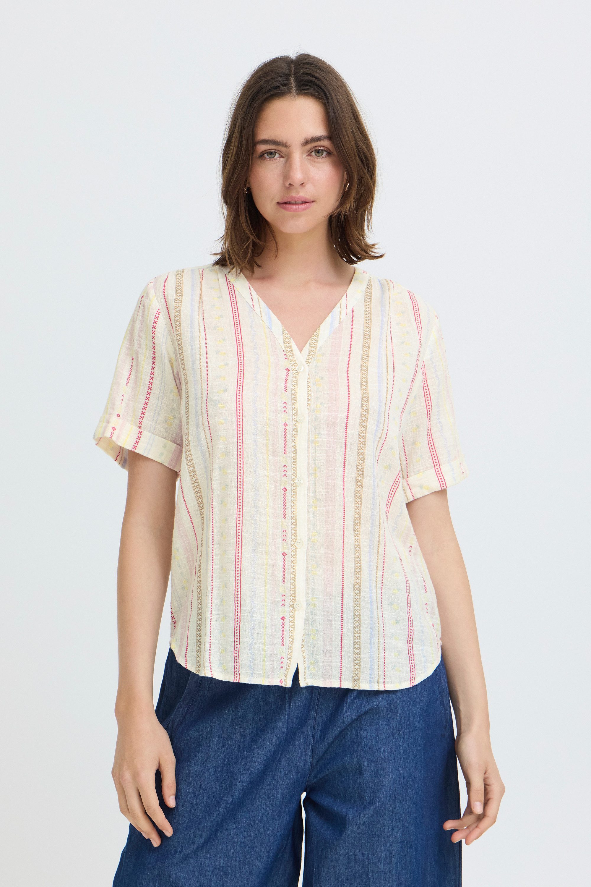 fransa Kurzarmhemd Kurzarm-Bluse FRBOBBI