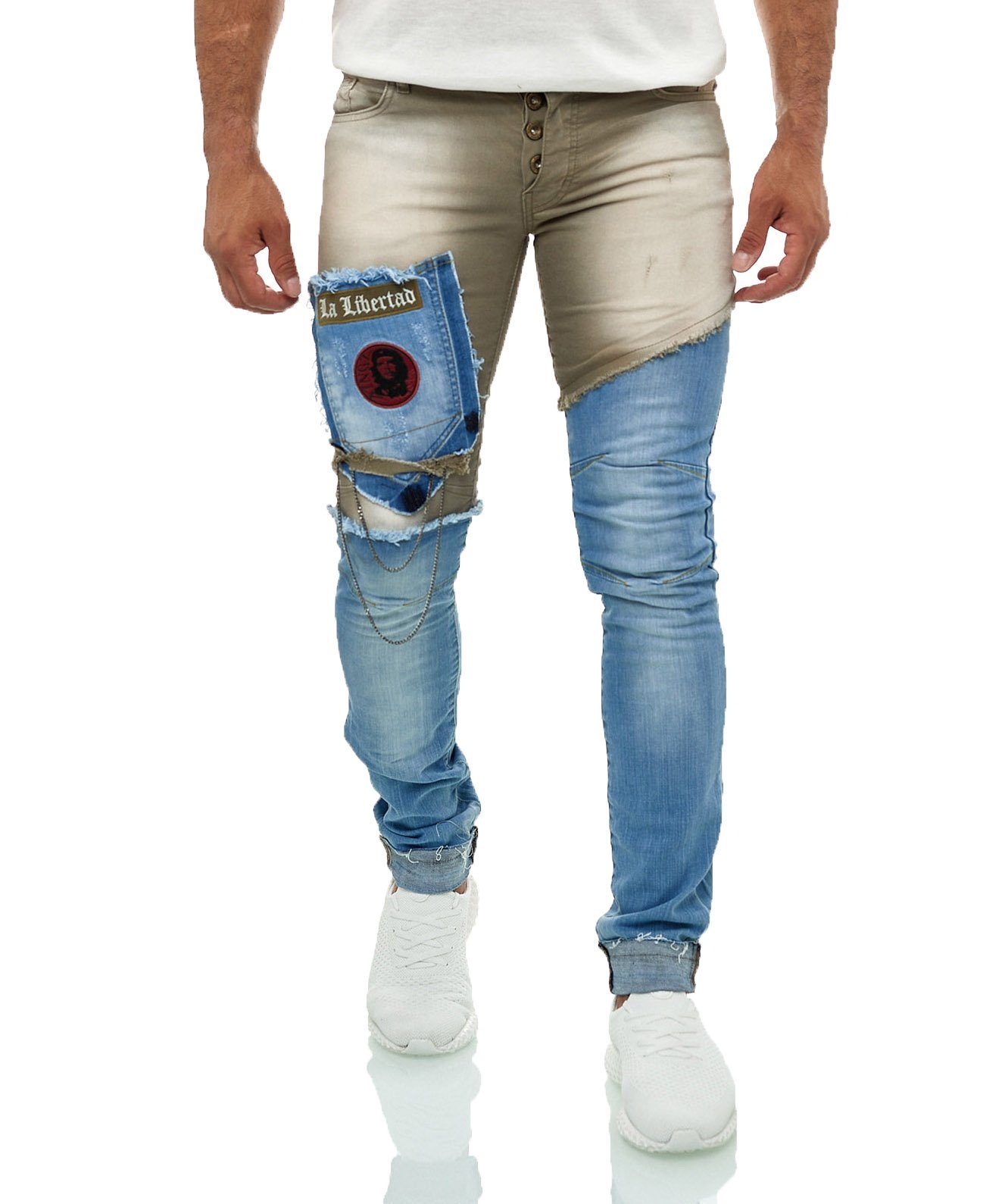 KINGZ Slim-fit-Jeans mit feinen Akzenten, Ideal zu lässigen Freizeitoutfits  kombinierbar online kaufen | OTTO
