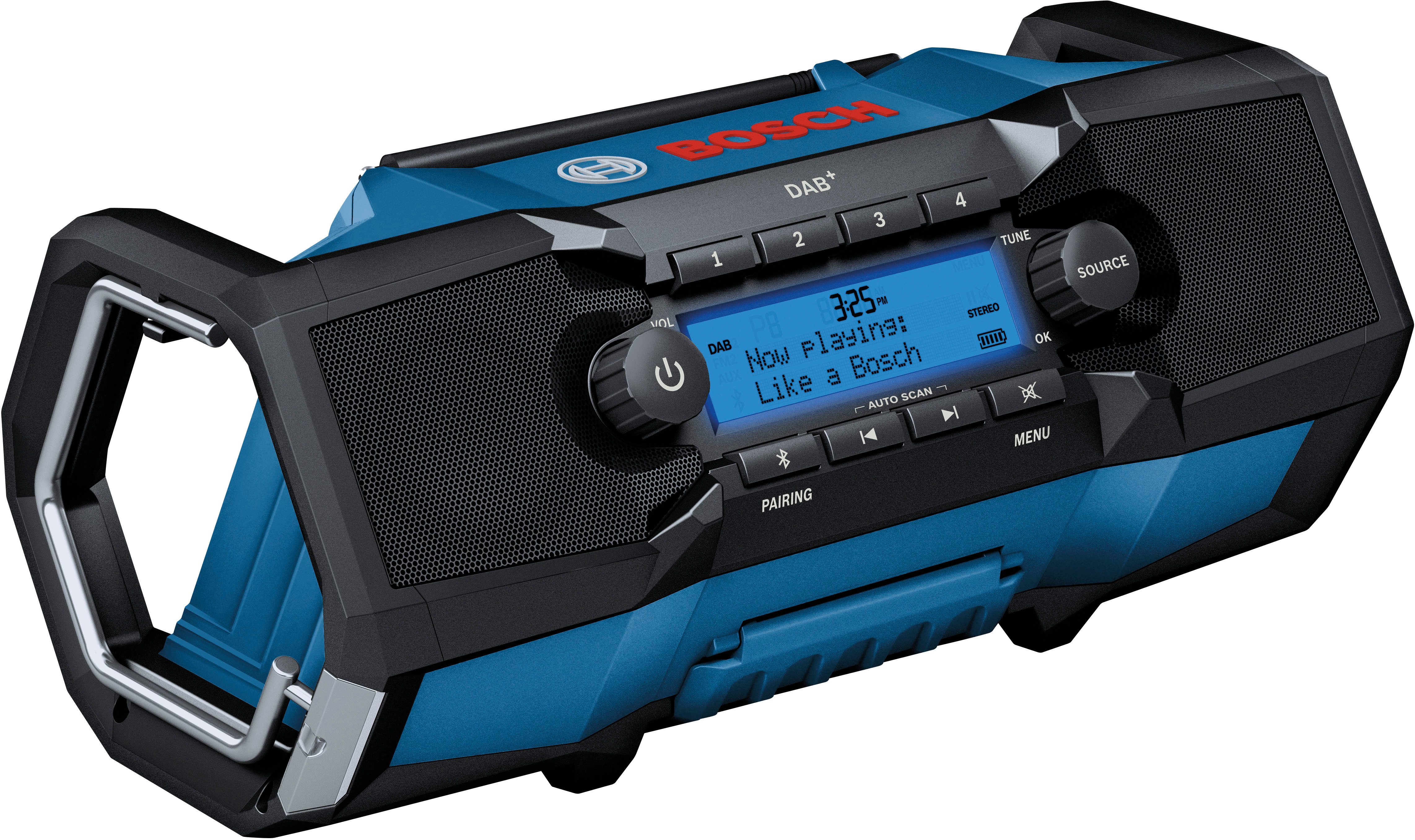 Bosch Professional »GPB 18V-2 SC PROFESSIONAL« Baustellenradio, IP54 Digitalradio (DAB) (Digitalradio (DAB), 15 W, Digital Audio Broadcasting + digitaler Empfang von zahlreichen Sendern)